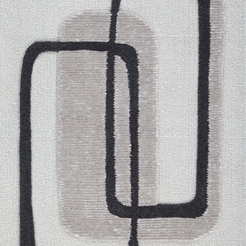 Davismour Ivory/Taupe/Charcoal Medium Rug- Viva Furn