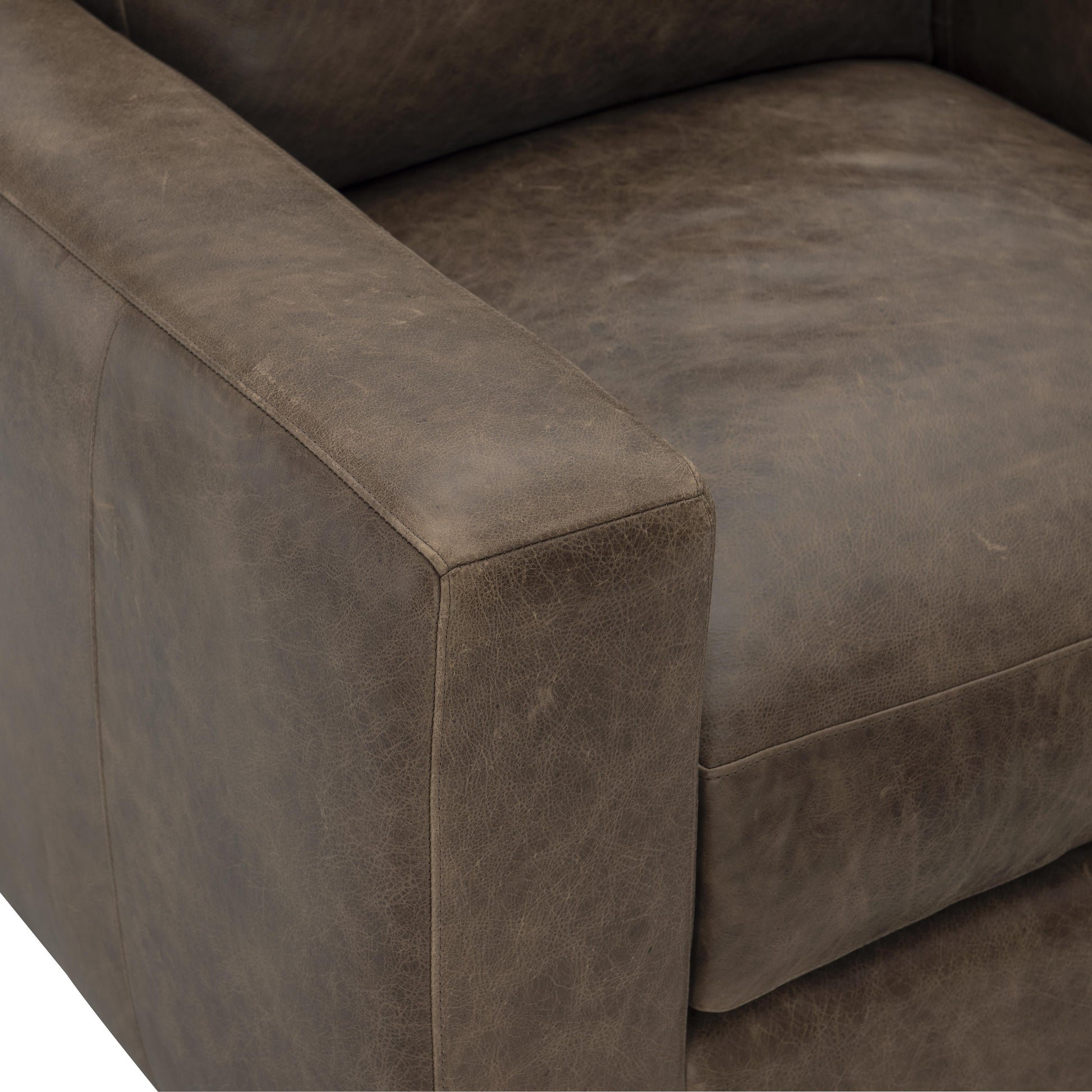 Dawkins Brown Leather Swivel Chair - Ornate Home