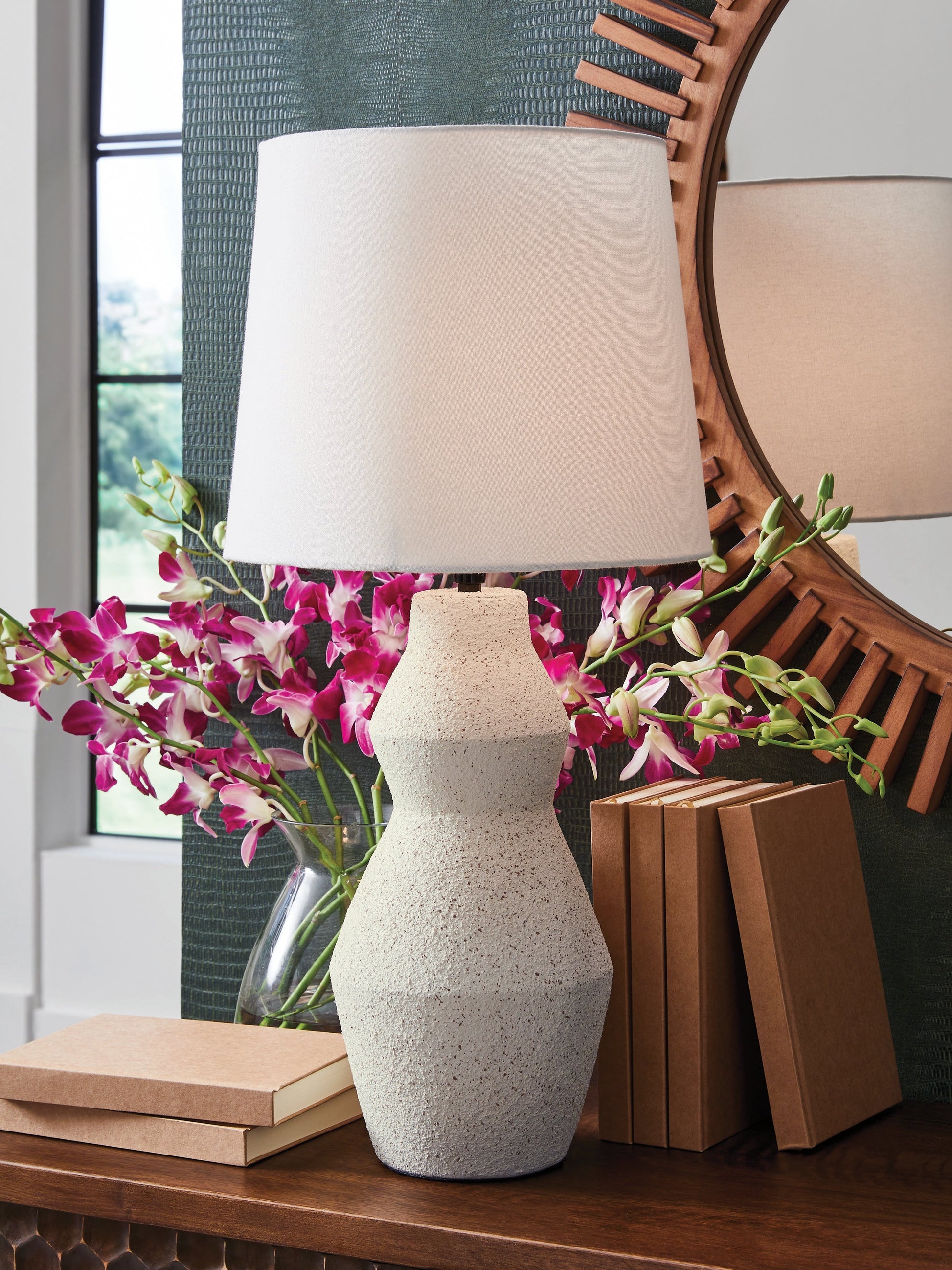 Dawthorne Cream Paper Table Lamp (1/CN)- Viva Furn