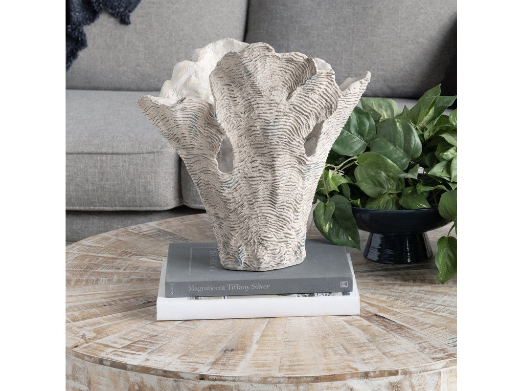 Deacon Large White Coral Sculpture - Ornate Home