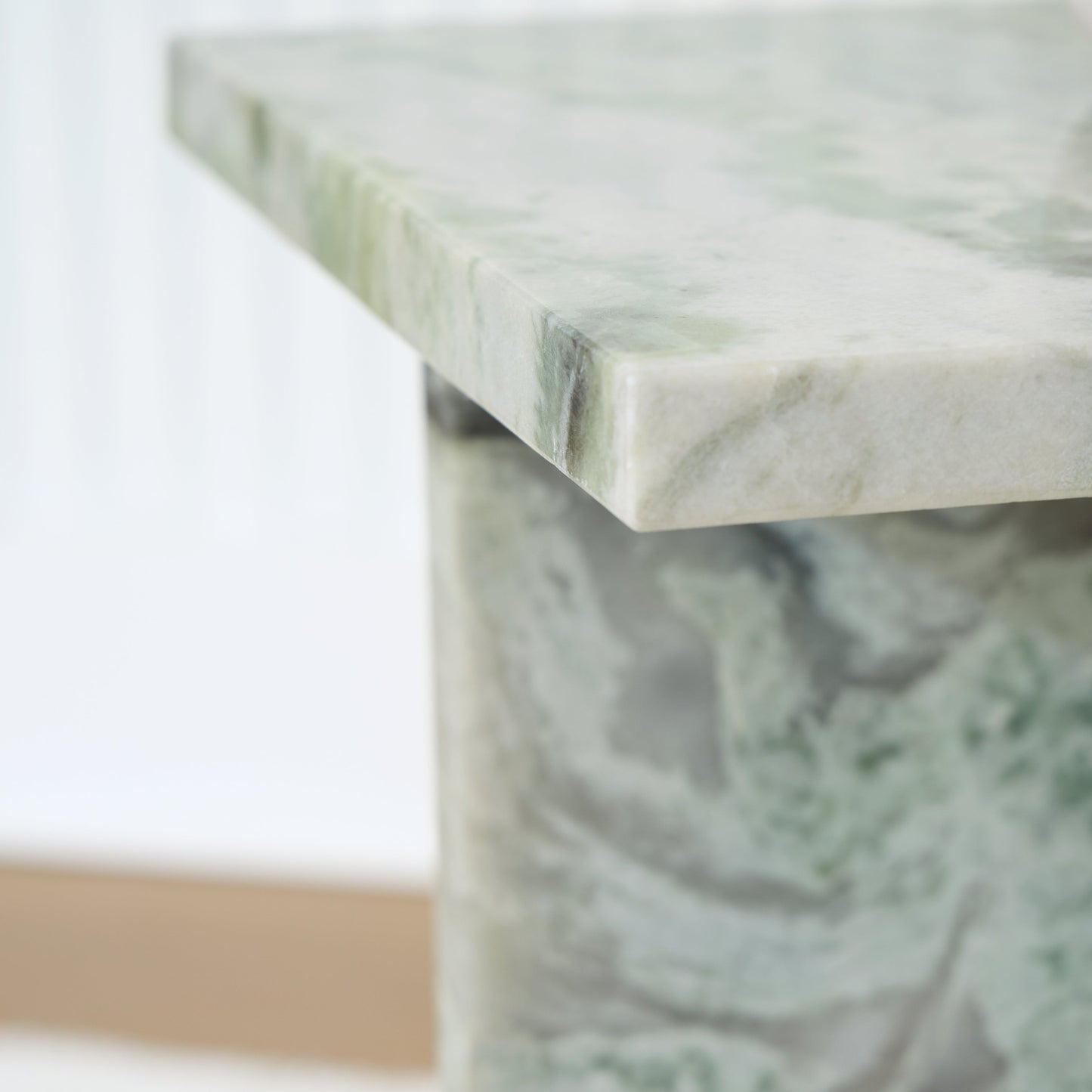 Deaconwell White/Green Accent Table- Viva Furn
