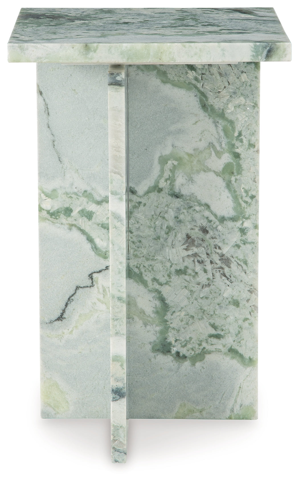 Deaconwell White/Green Accent Table- Viva Furn