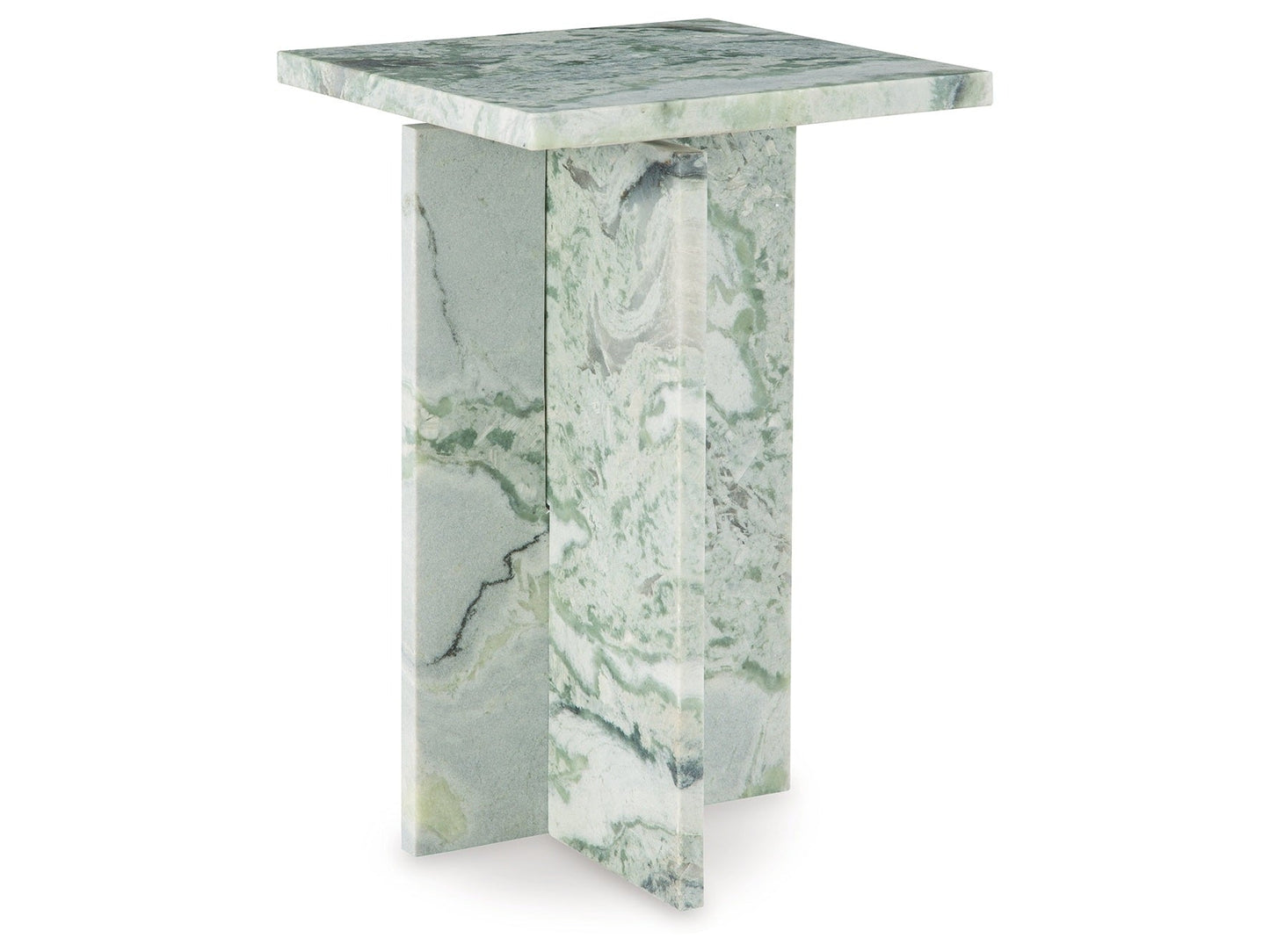 Deaconwell White/Green Accent Table- Viva Furn
