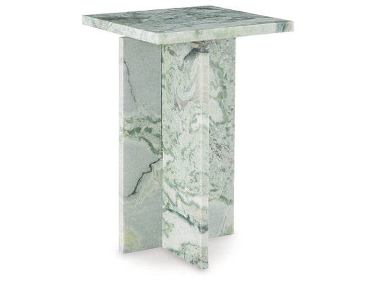 Deaconwell White/Green Accent Table- Viva Furn