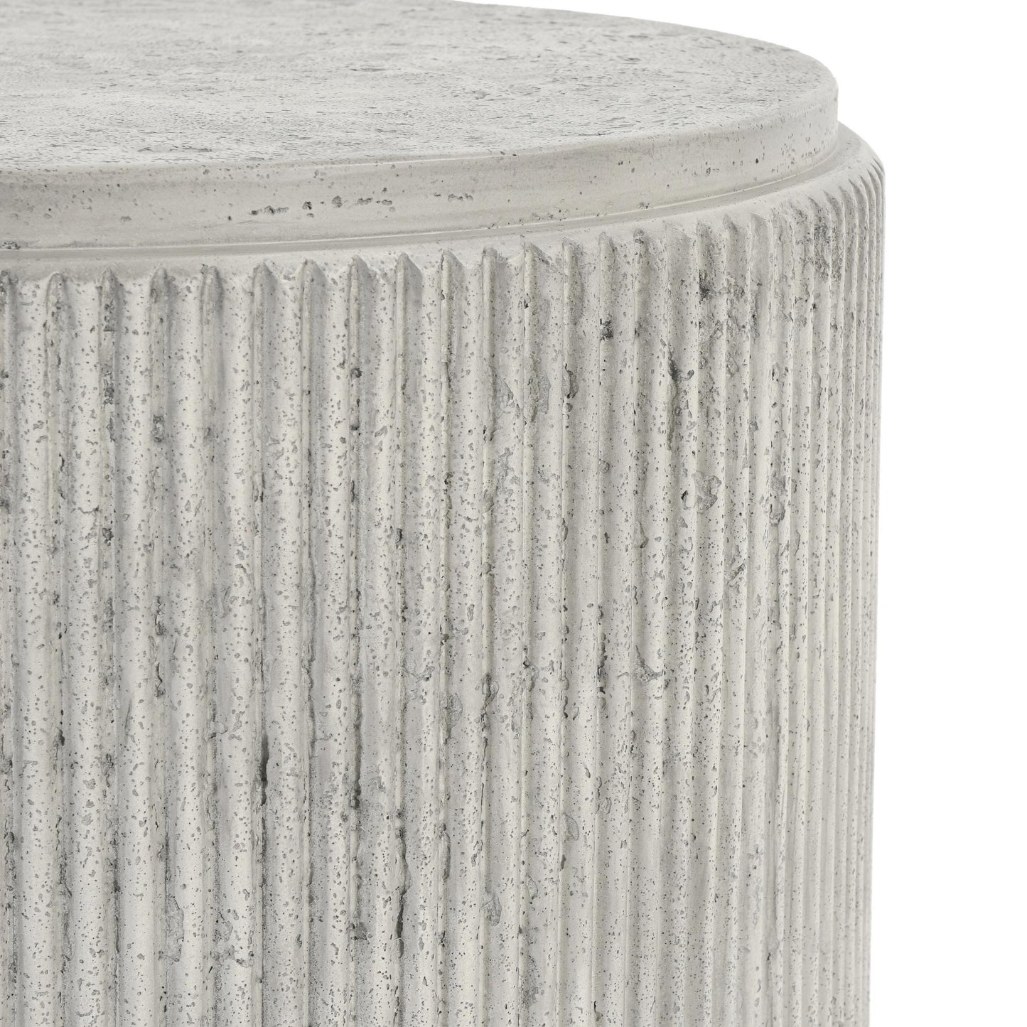 Debbie Light Gray Outdoor End Table - Ornate Home