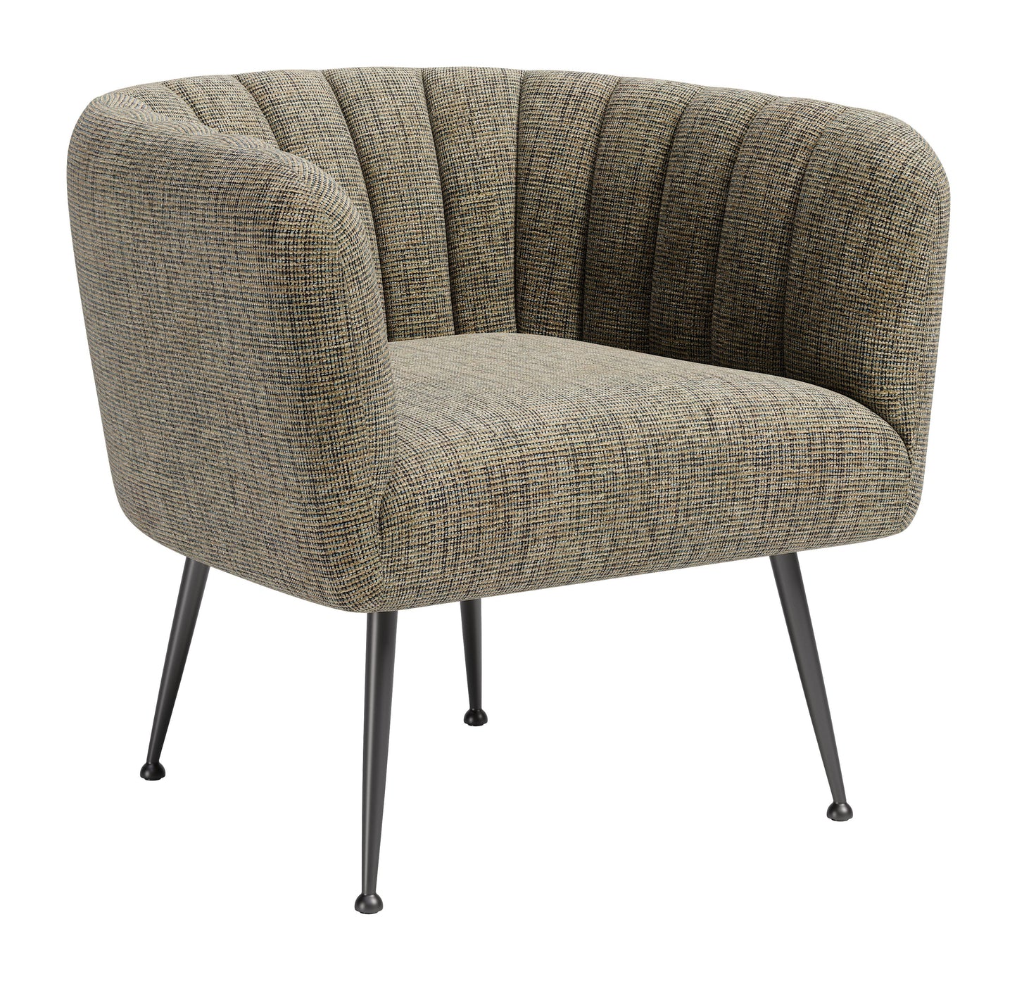 Deco Green Tweed Accent Chair - Ornate Home