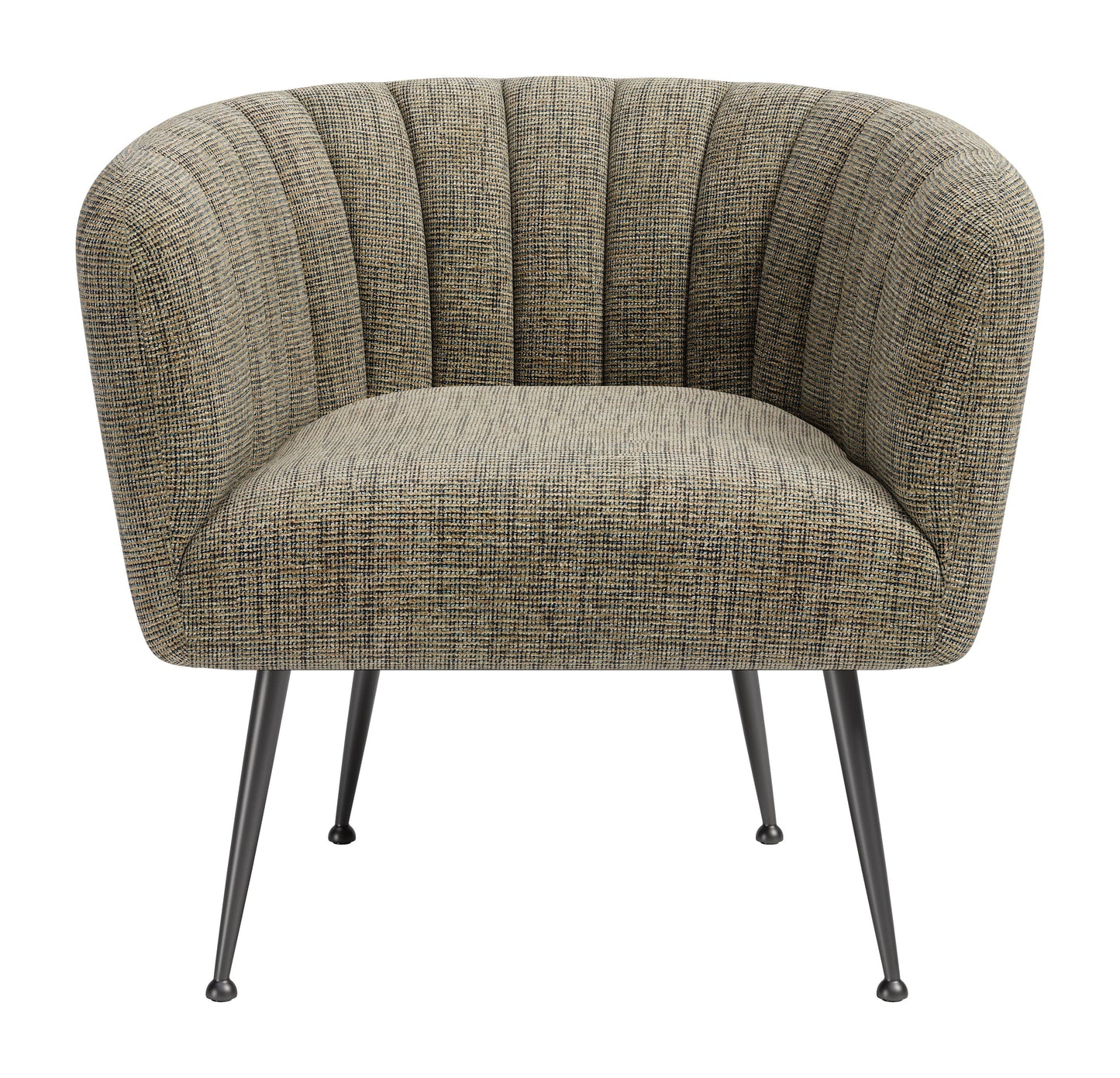 Deco Green Tweed Accent Chair - Ornate Home