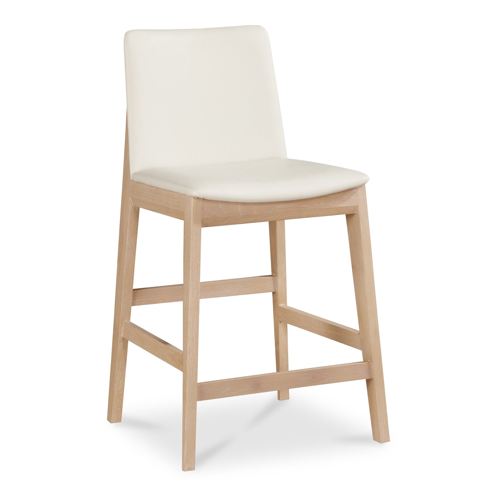 Deco White Oak Counter Stool - Ornate Home