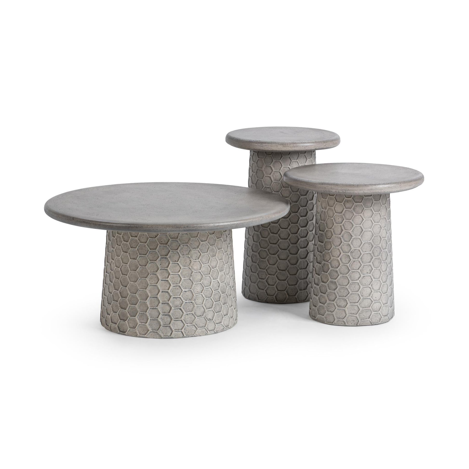 Delaine Light Gray Outdoor Accent Table - Ornate Home