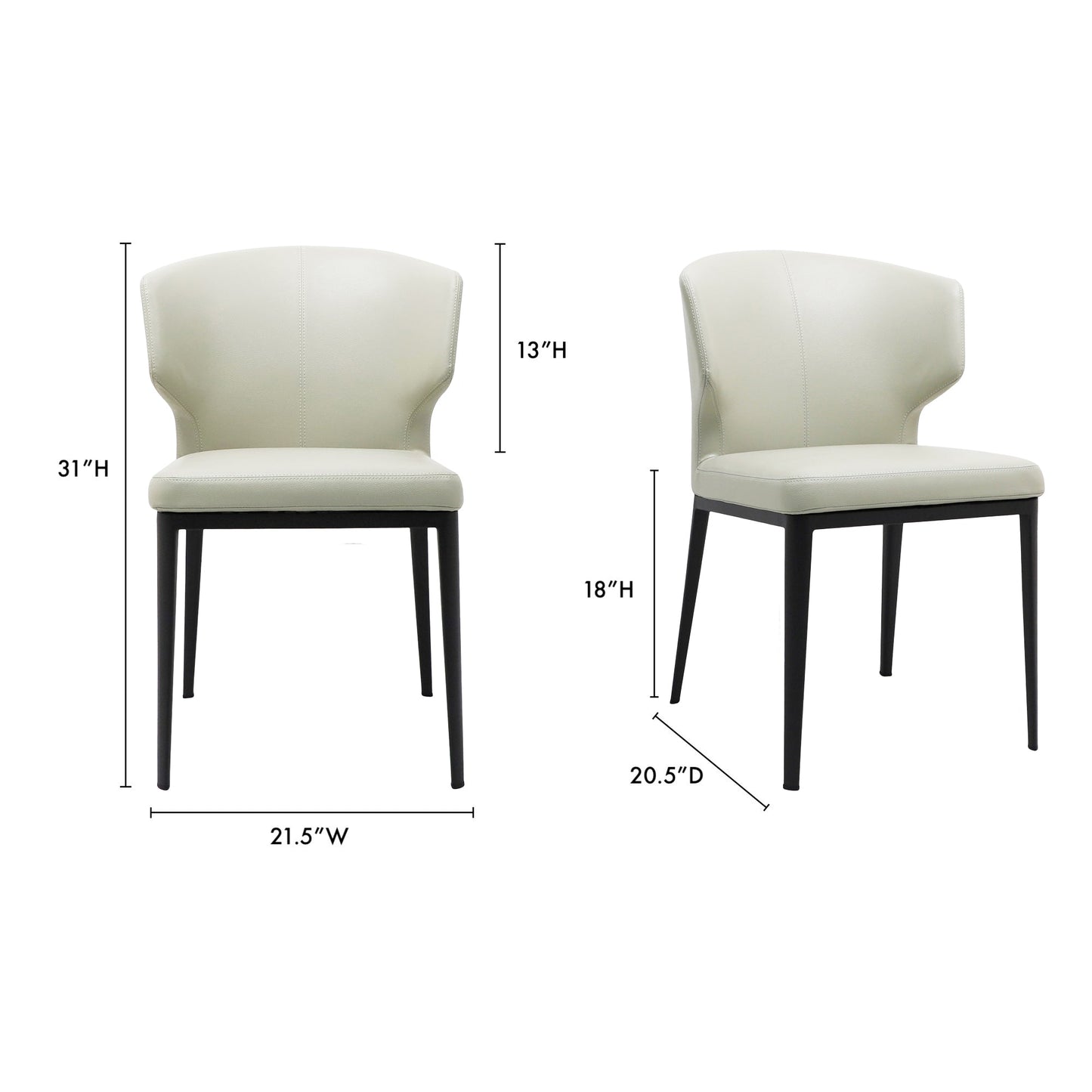 Delaney Beige Dining Chair (Set of 2) - Ornate Home
