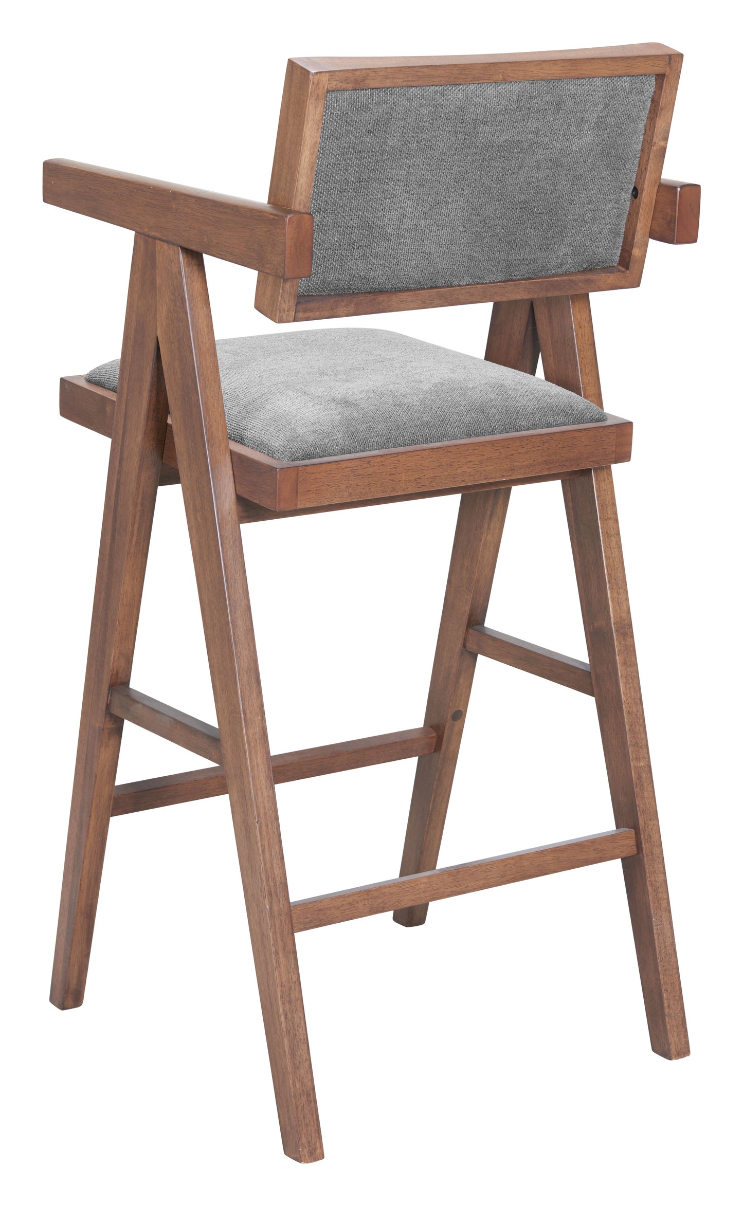 Delhi Gray & Walnut Barstool (Set of 2) - Ornate Home