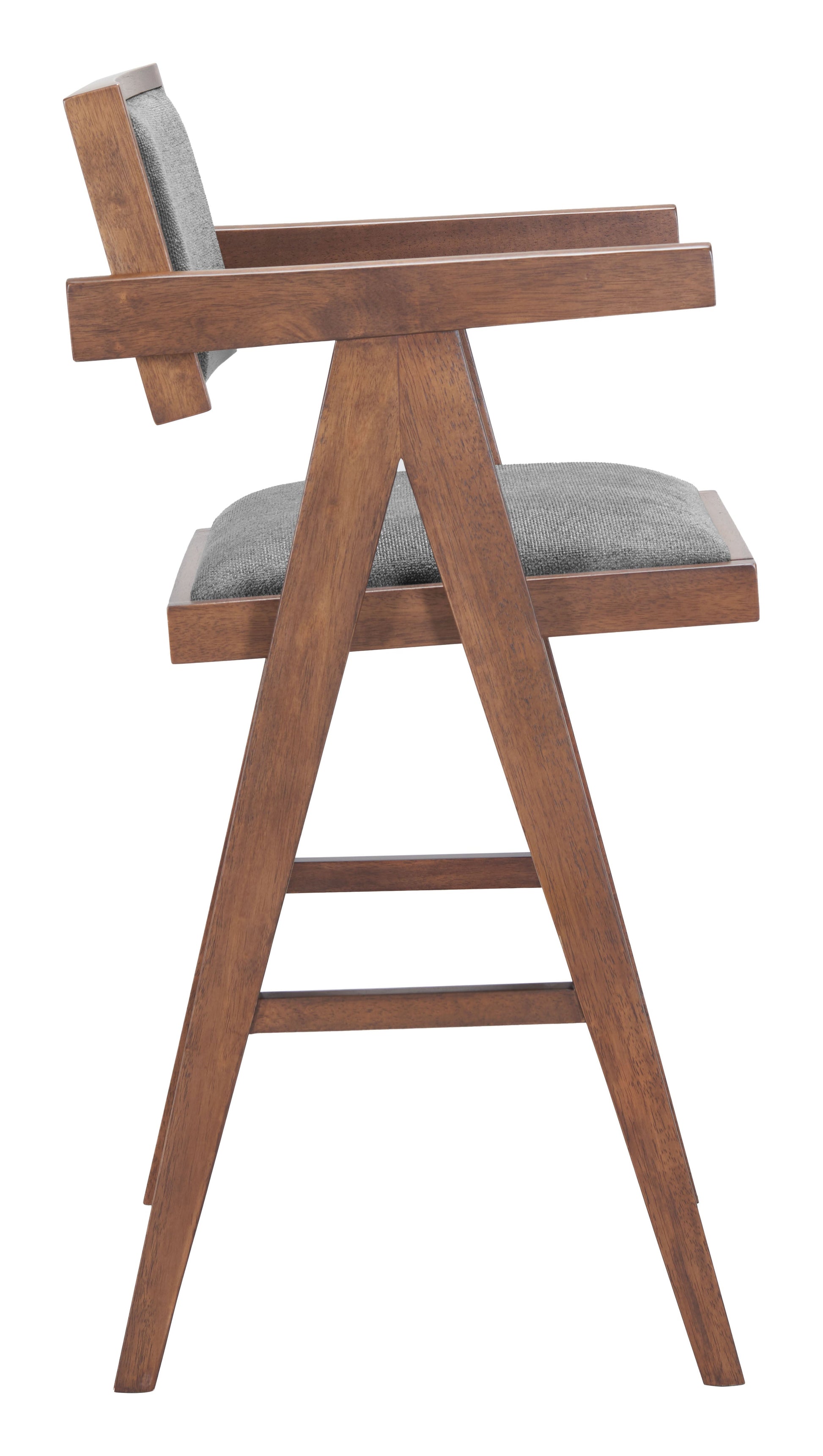 Delhi Gray & Walnut Counter Stool (Set of 2) - Ornate Home