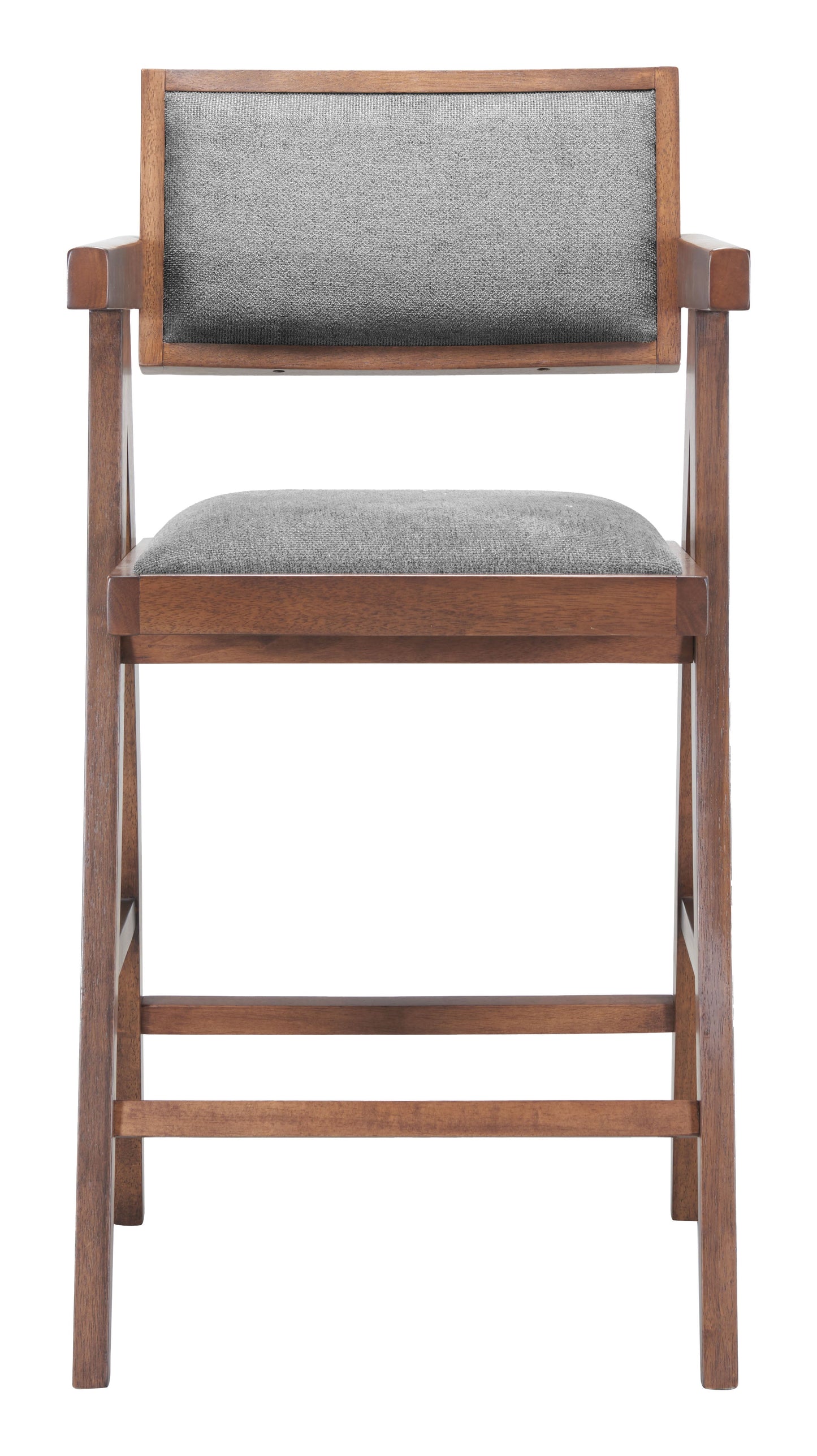 Delhi Gray & Walnut Counter Stool (Set of 2) - Ornate Home