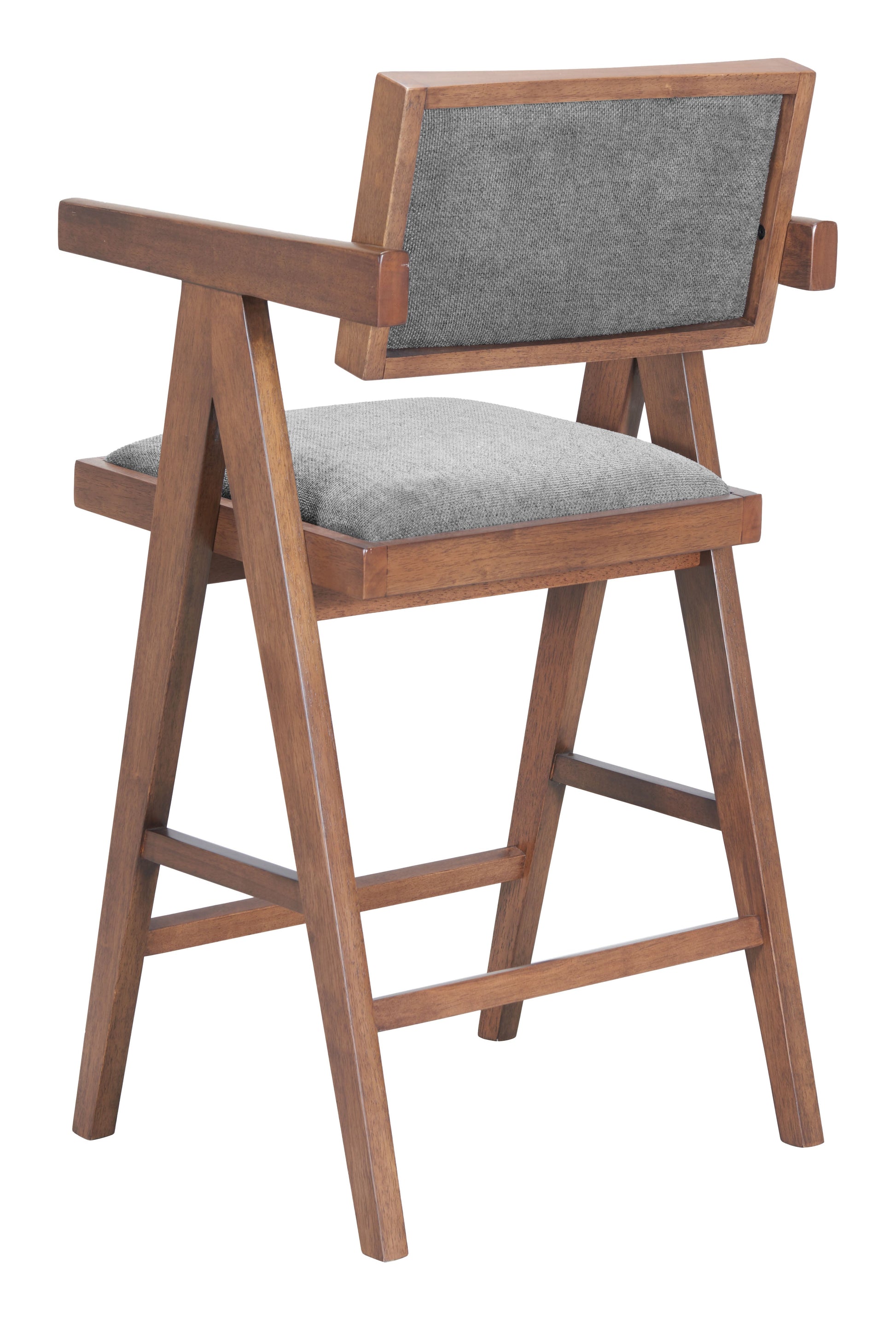 Delhi Gray & Walnut Counter Stool (Set of 2) - Ornate Home