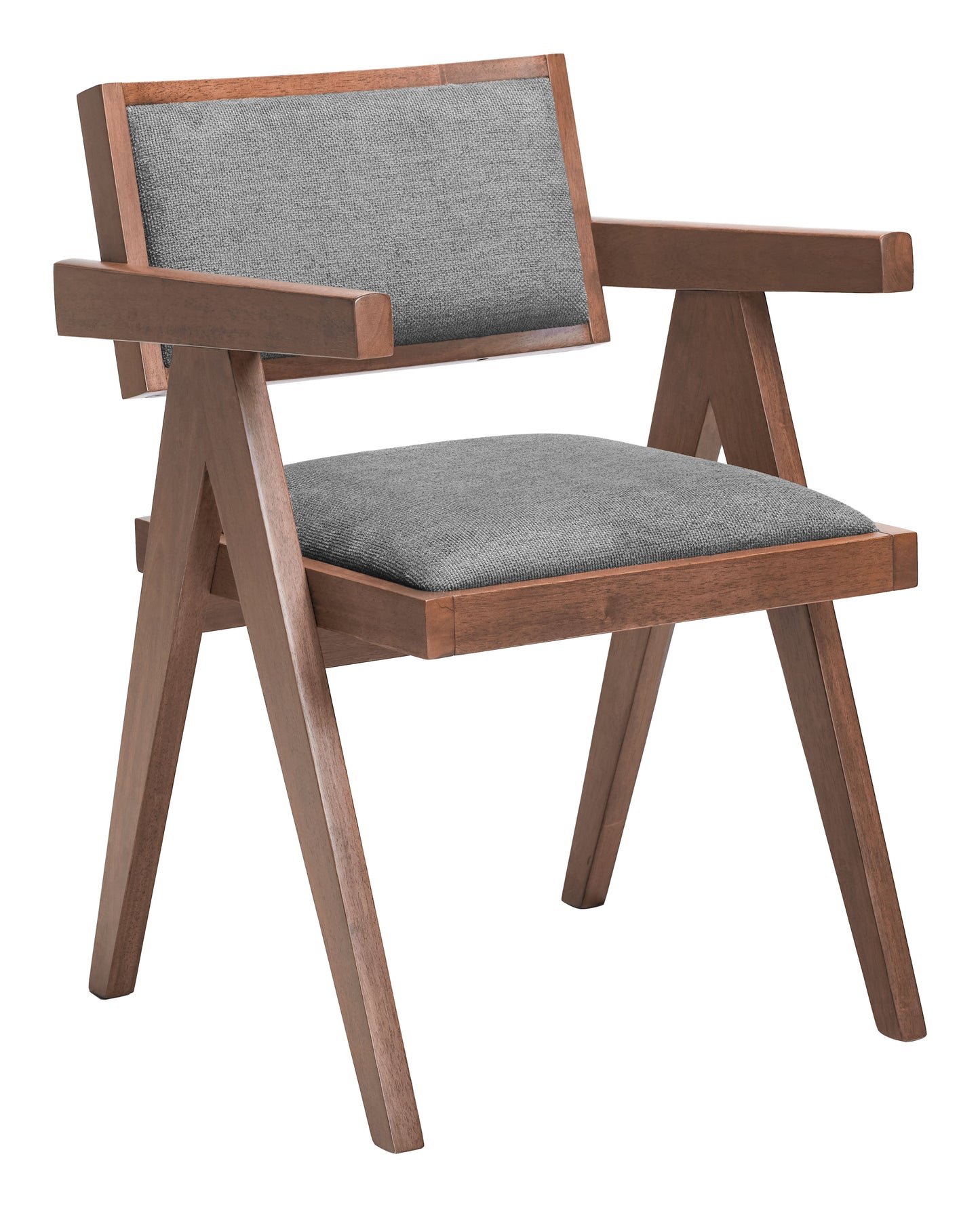 Delhi Gray & Walnut Dining Chair (Set of 2) - Ornate Home