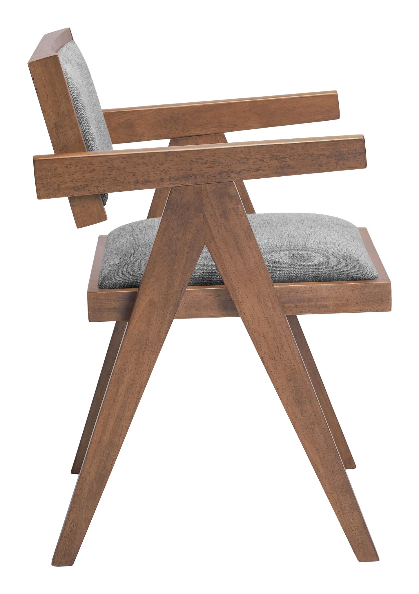 Delhi Gray & Walnut Dining Chair (Set of 2) - Ornate Home