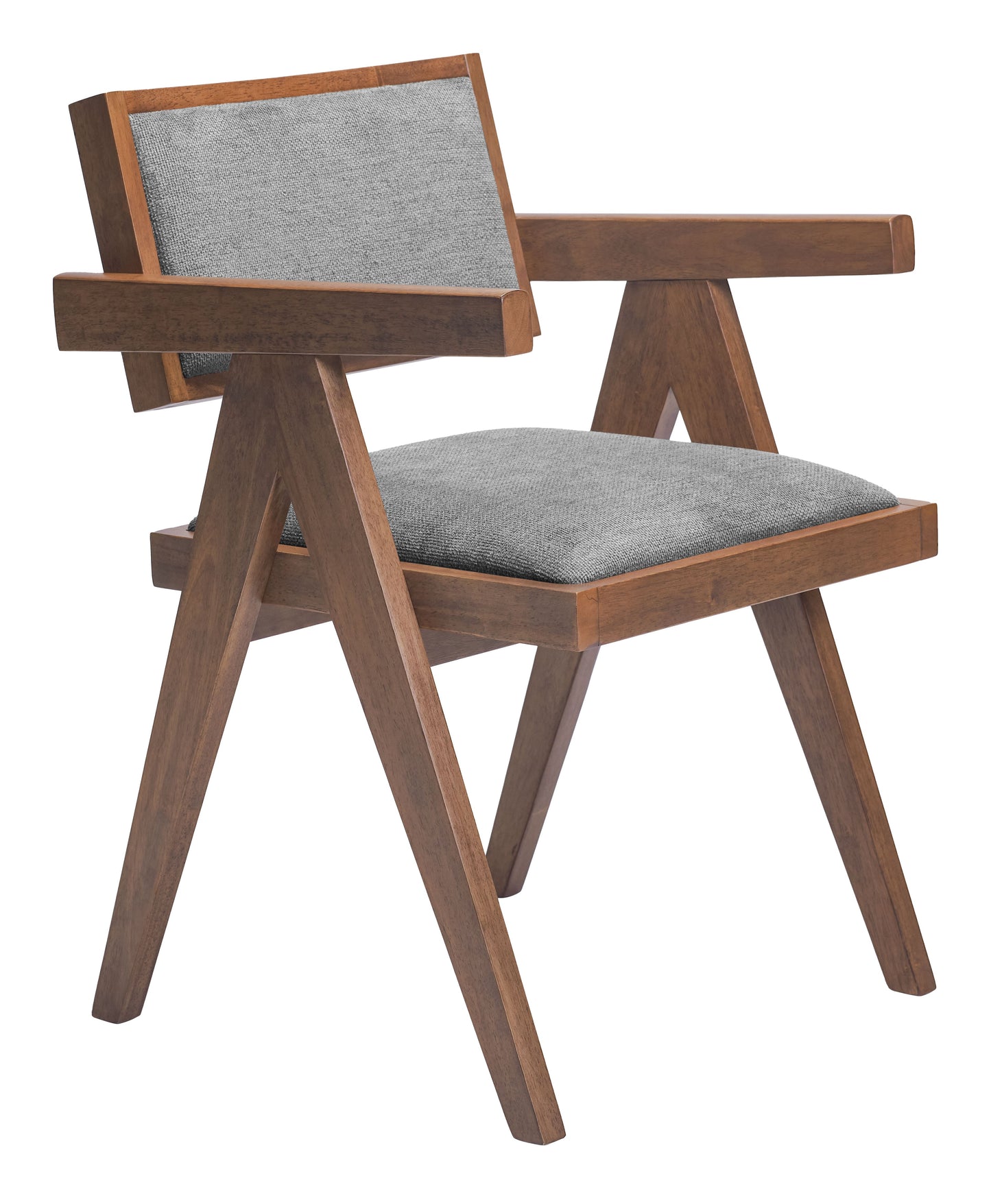 Delhi Gray & Walnut Dining Chair (Set of 2) - Ornate Home