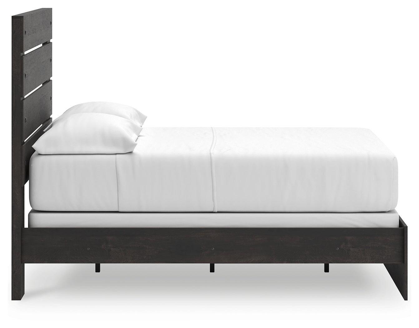 Delmorta Dark Gray Full Panel Bed- Viva Furn