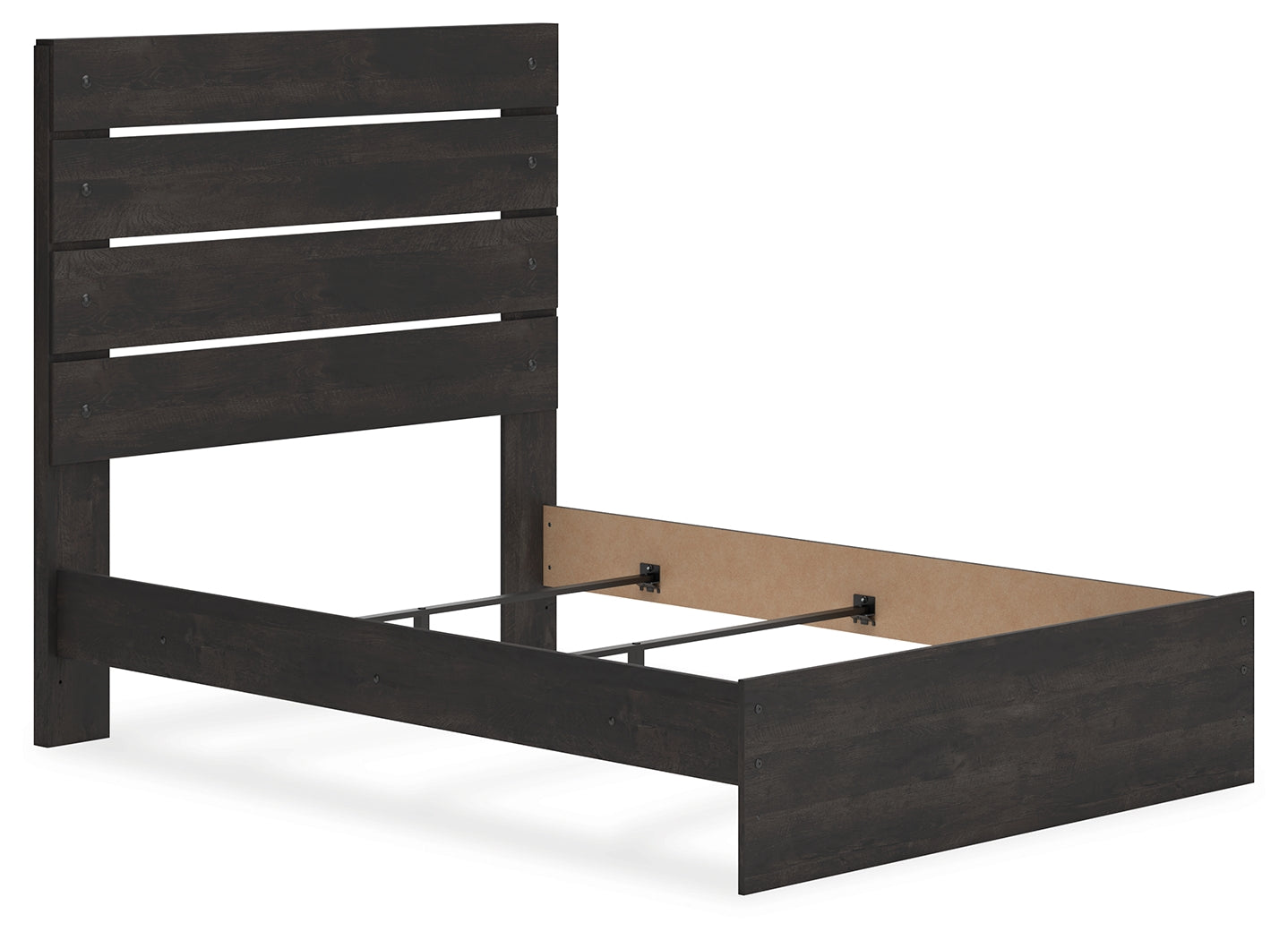 Delmorta Dark Gray Full Panel Bed- Viva Furn