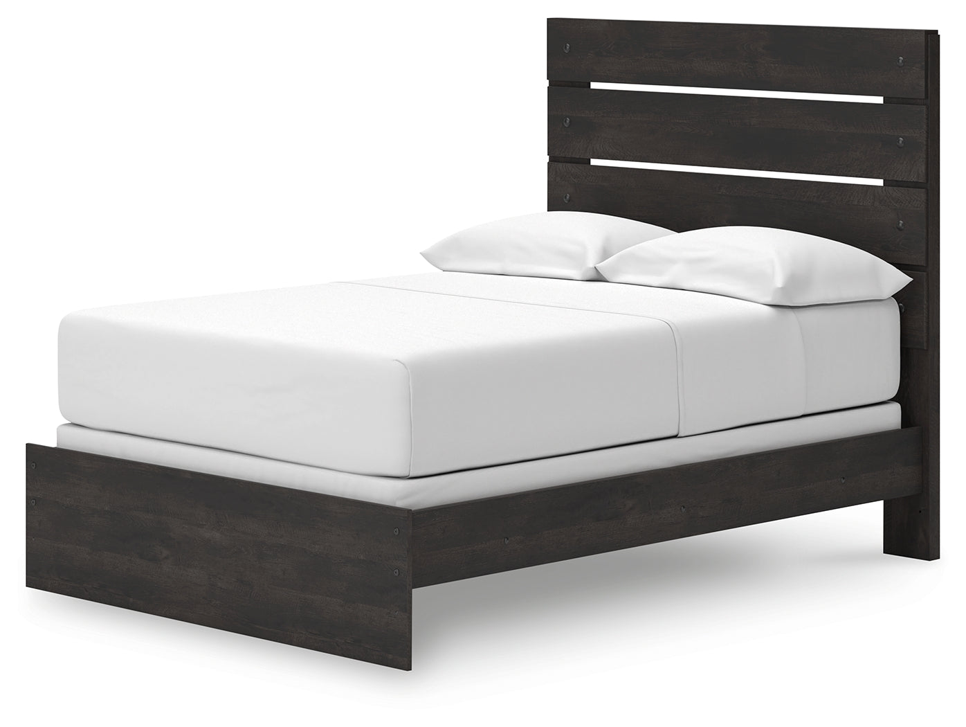 Delmorta Dark Gray Full Panel Bed- Viva Furn