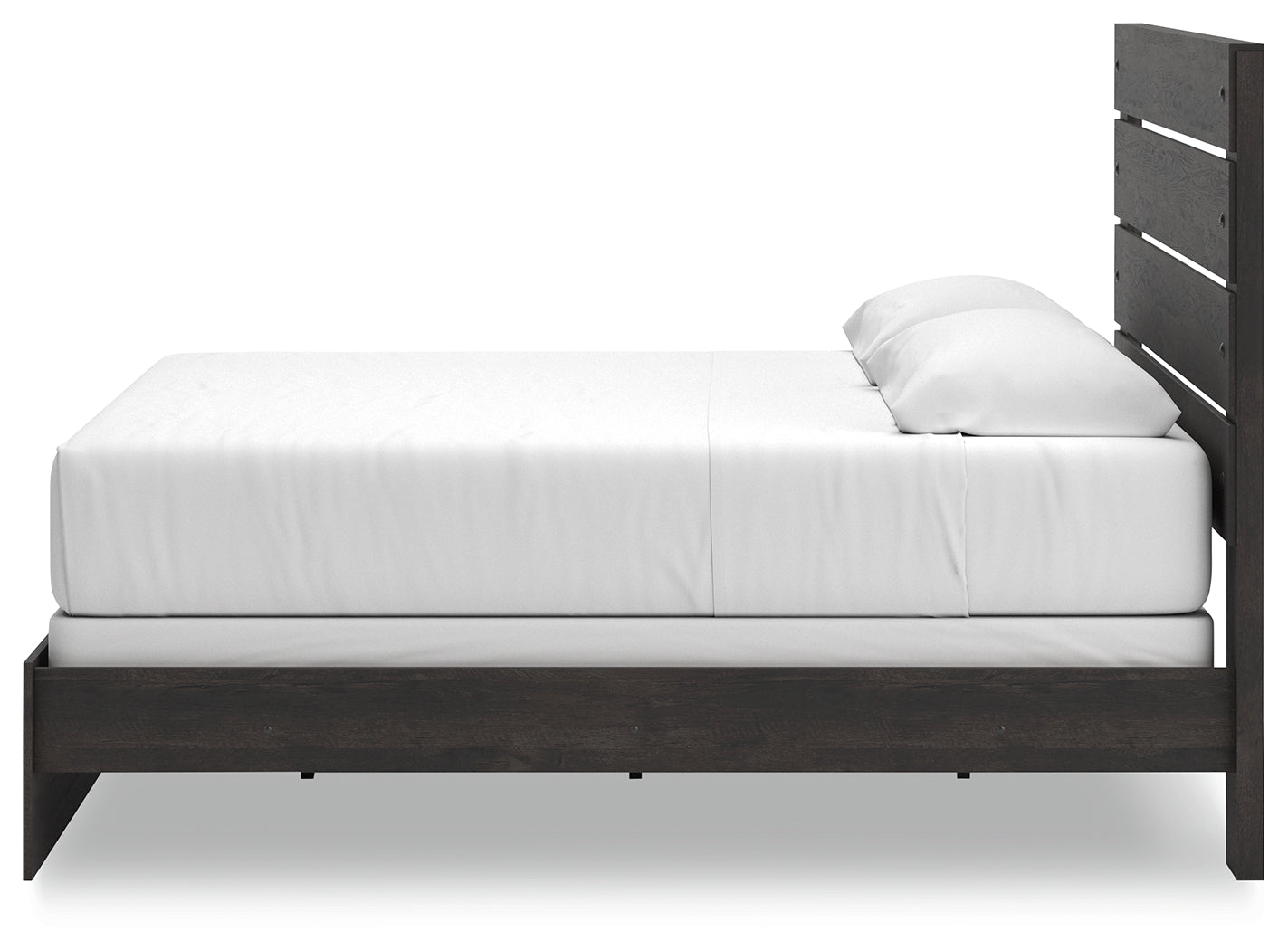 Delmorta Dark Gray King Panel Bed- Viva Furn