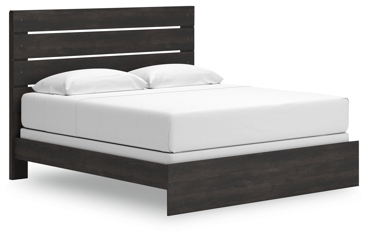 Delmorta Dark Gray King Panel Bed- Viva Furn