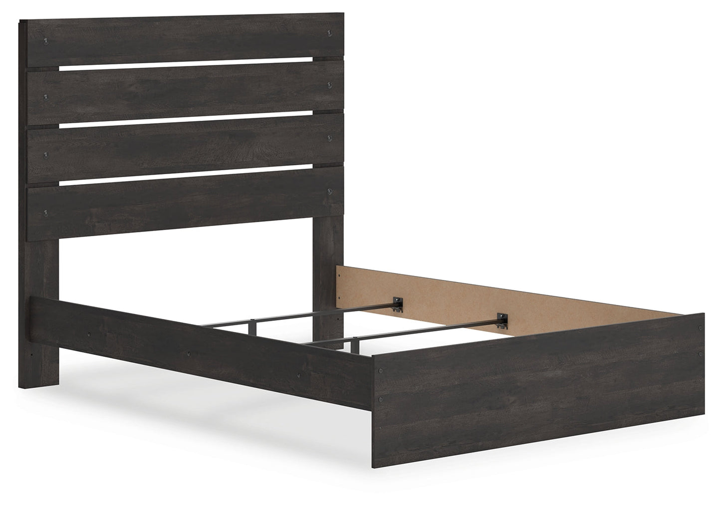 Delmorta Dark Gray Queen Panel Bed- Viva Furn