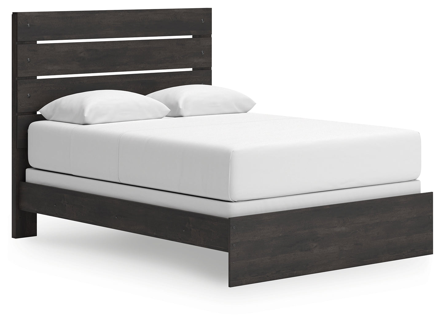 Delmorta Dark Gray Queen Panel Bed- Viva Furn