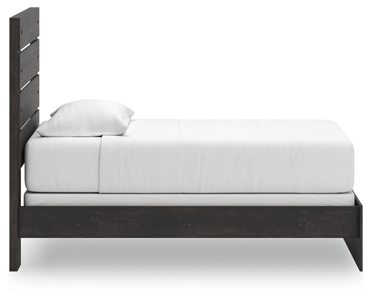 Delmorta Dark Gray Twin Panel Bed- Viva Furn