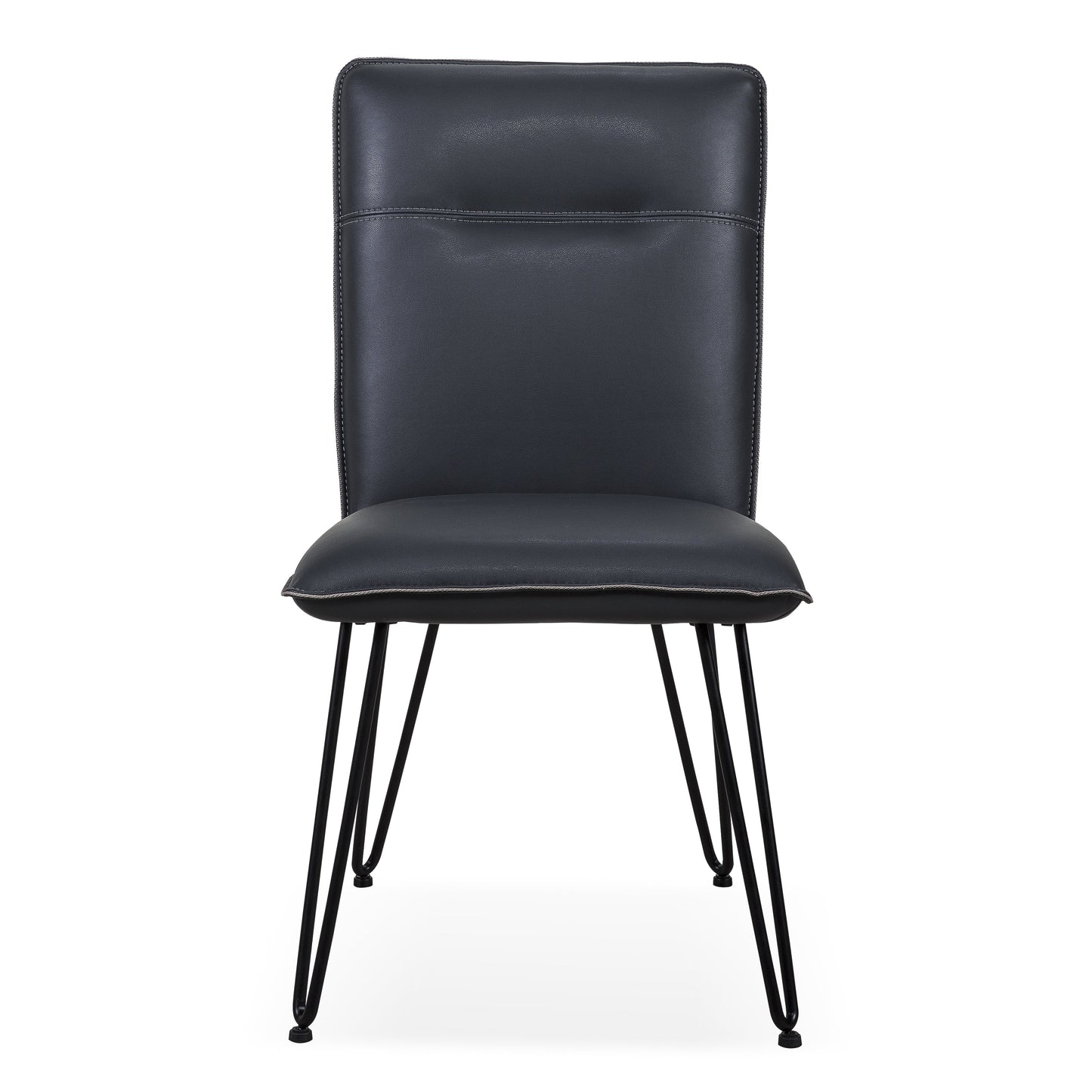 Demi Hairpin Leg Modern Dining Chair in Cobalt (Set of 2) - Ornate Home