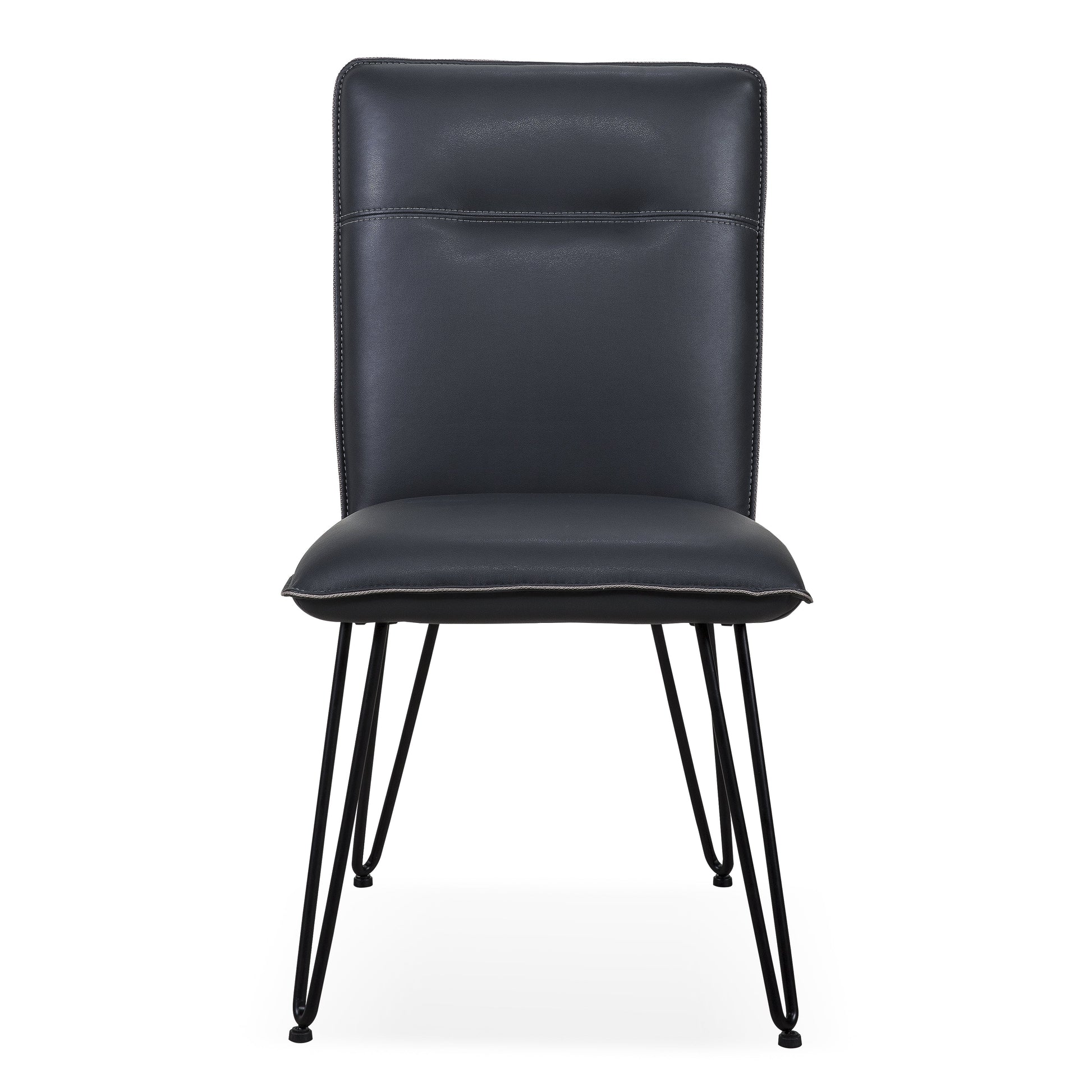 Demi Hairpin Leg Modern Dining Chair in Cobalt (Set of 2) - Ornate Home