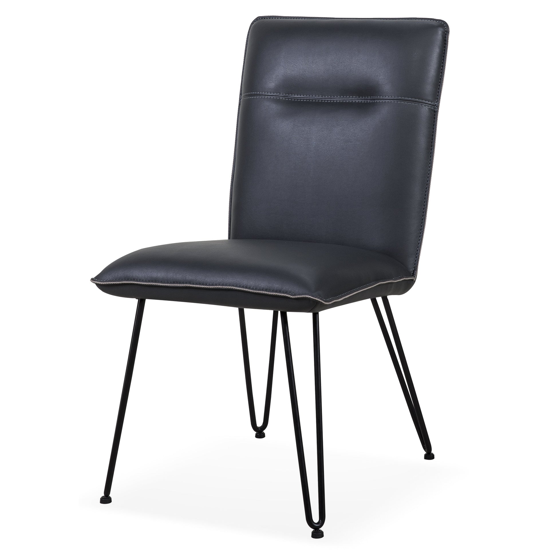 Demi Hairpin Leg Modern Dining Chair in Cobalt (Set of 2) - Ornate Home