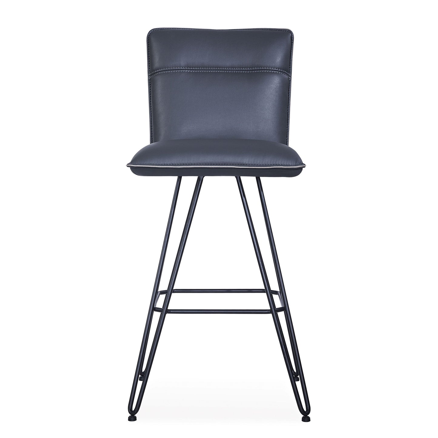 Demi Hairpin Leg Swivel Bar Stool in Cobalt (Set of 2) - Ornate Home