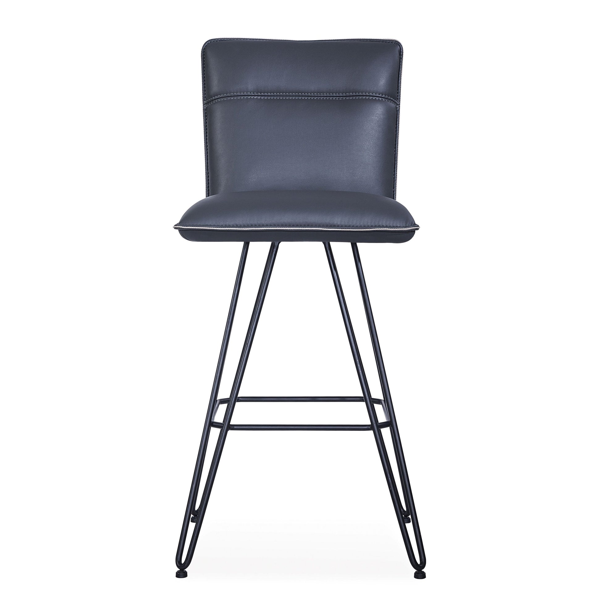 Demi Hairpin Leg Swivel Bar Stool in Cobalt (Set of 2) - Ornate Home