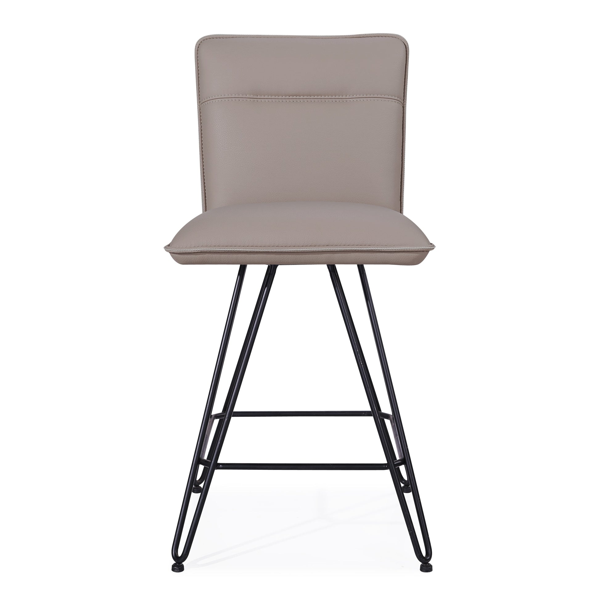 Demi Hairpin Leg Swivel Counter Stool in Taupe (Set of 2) - Ornate Home