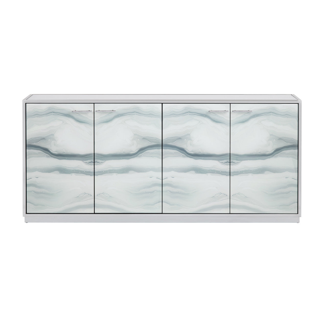 Denali White/Gray Four-Door Sideboard - Ornate Home