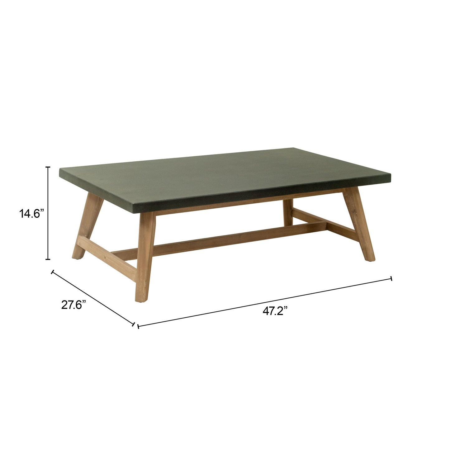 Dert Gray Outdoor Coffee Table - Ornate Home