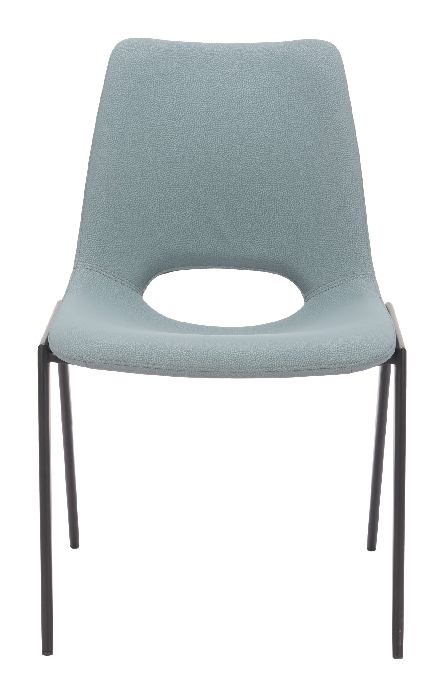Desi Azure Gray Armless Dining Chair (Set of 2) - Ornate Home