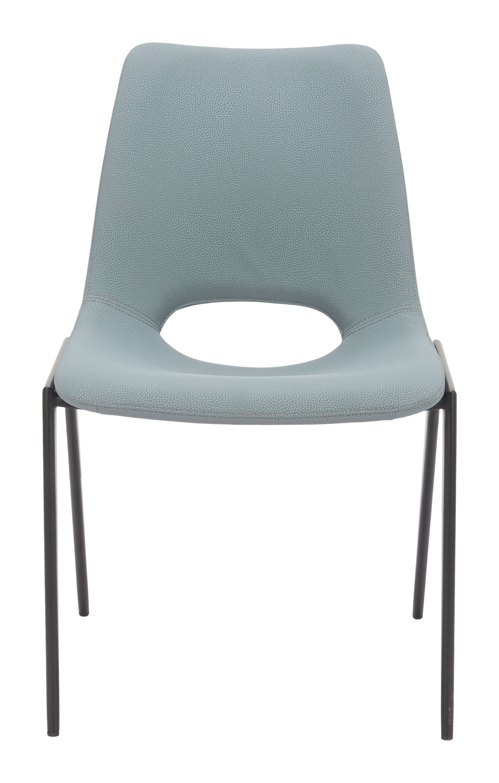 Desi Azure Gray Armless Dining Chair (Set of 2) - Ornate Home