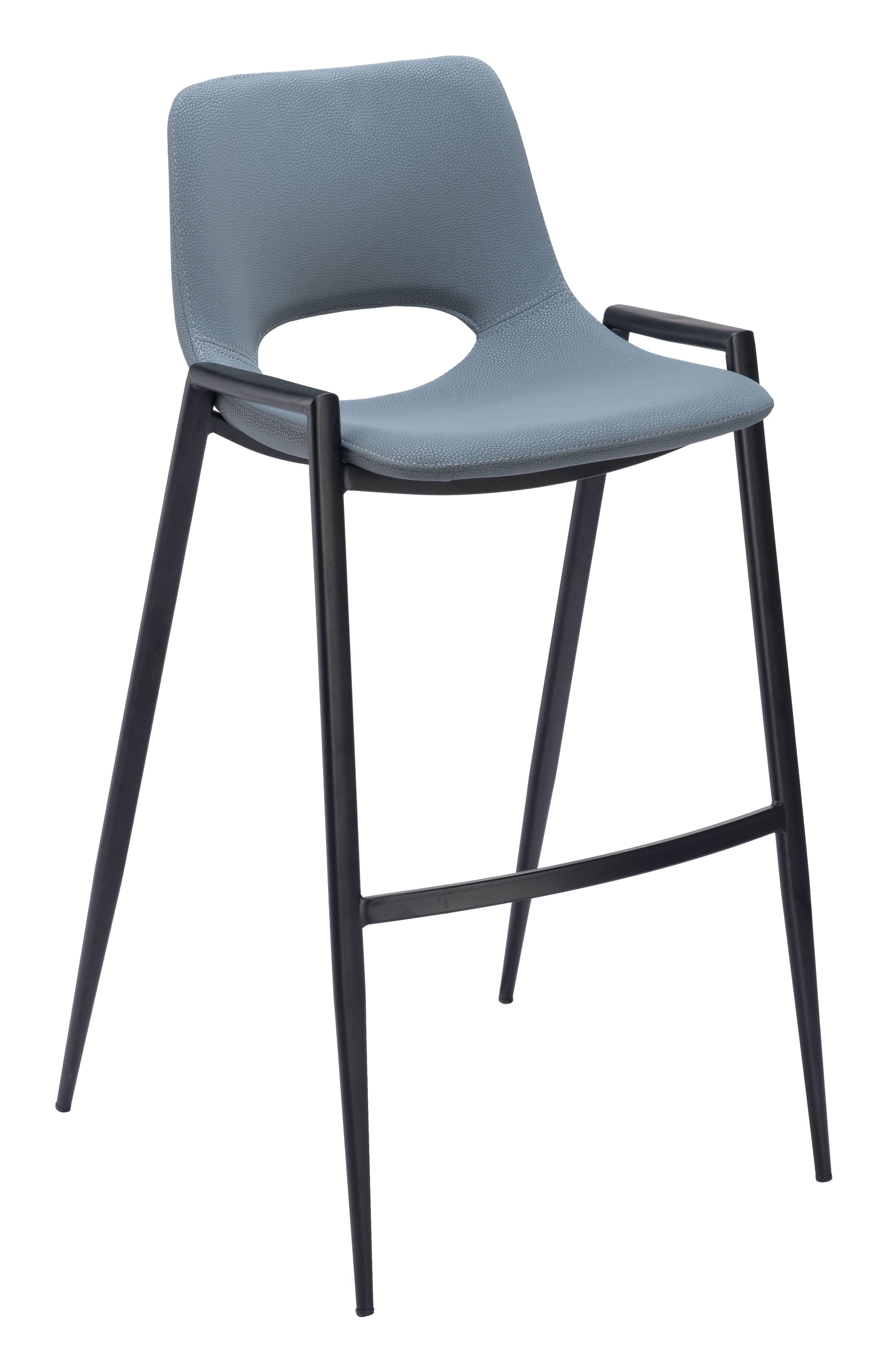 Desi Azure Gray Barstool (Set of 2) - Ornate Home