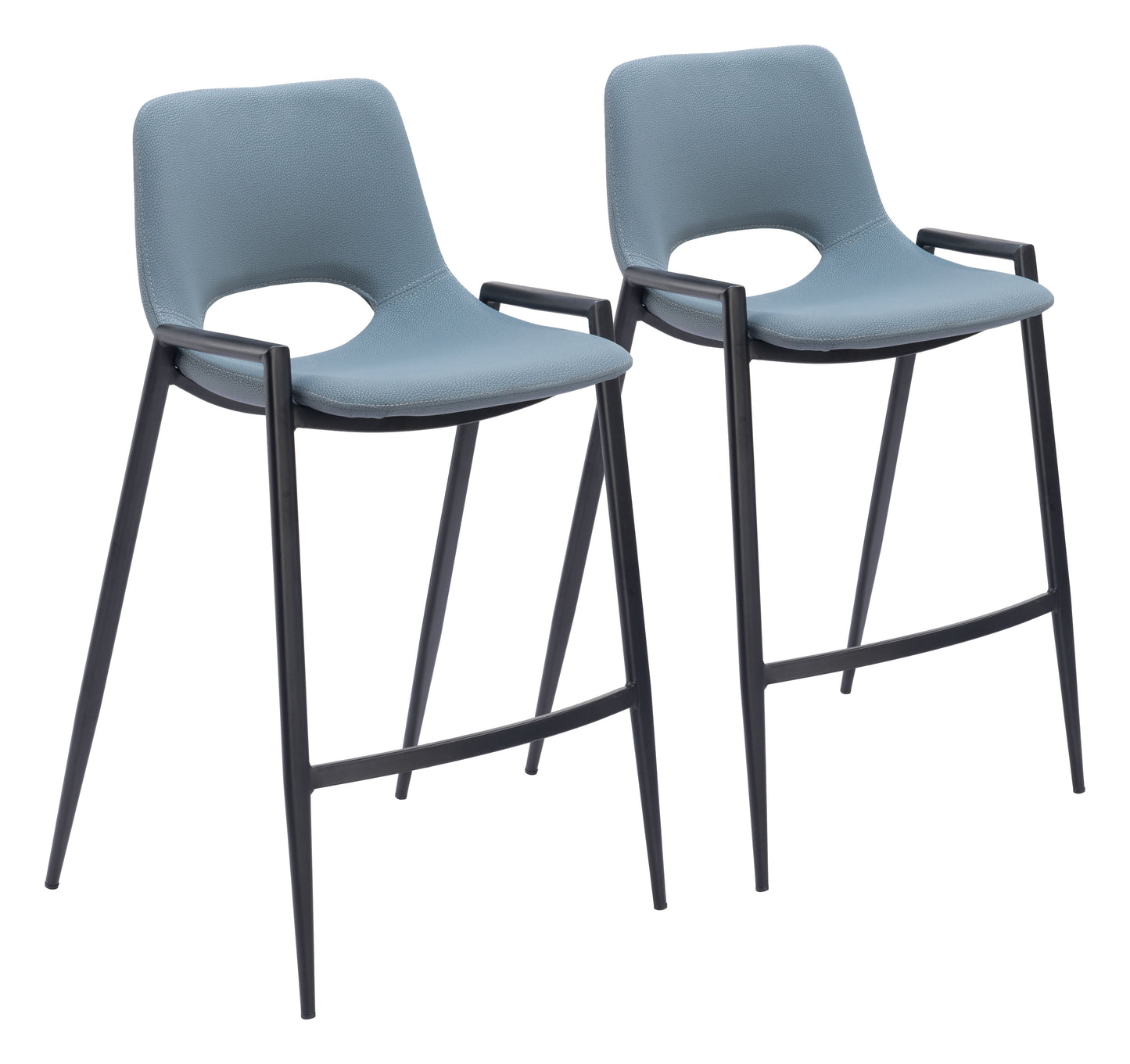 Desi Azure Gray Counter Stool (Set of 2) - Ornate Home