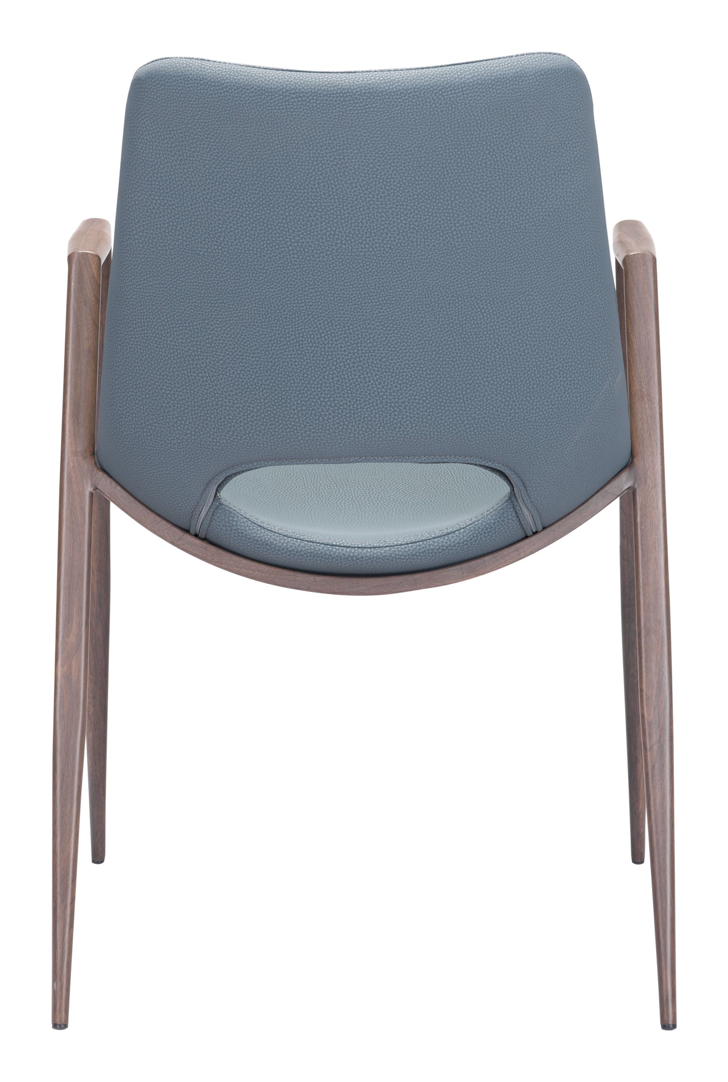 Desi Azure Gray & Walnut Dining Chair (Set of 2) - Ornate Home