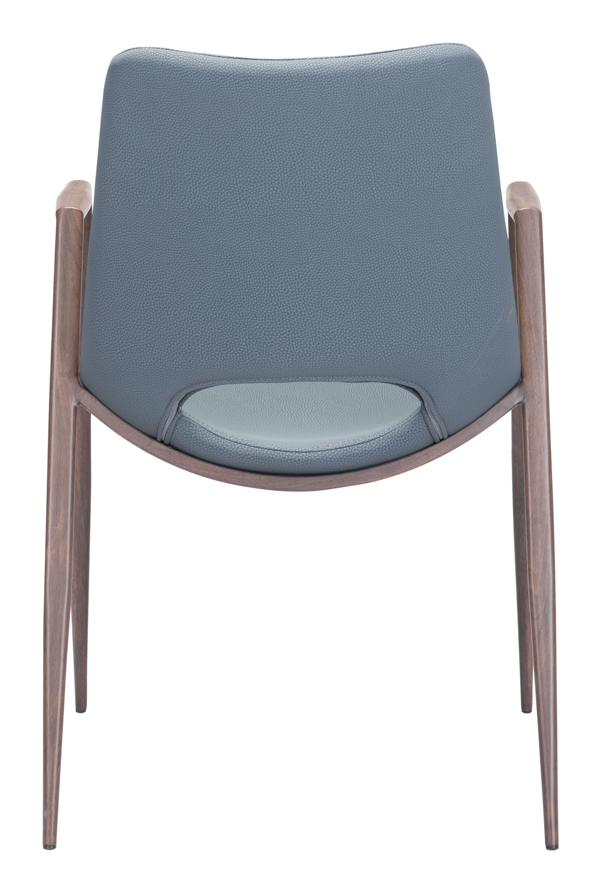 Desi Azure Gray & Walnut Dining Chair (Set of 2) - Ornate Home