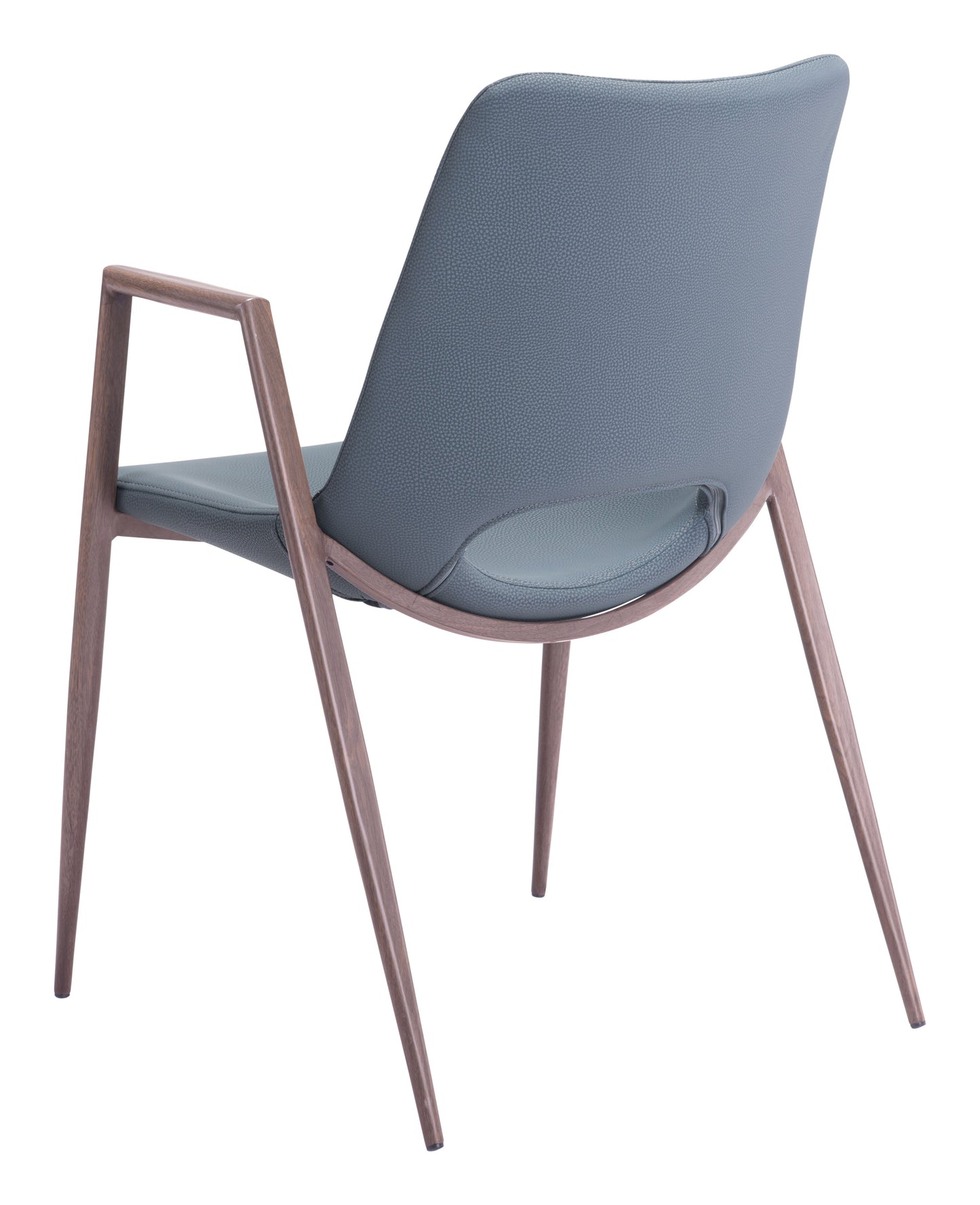 Desi Azure Gray & Walnut Dining Chair (Set of 2) - Ornate Home