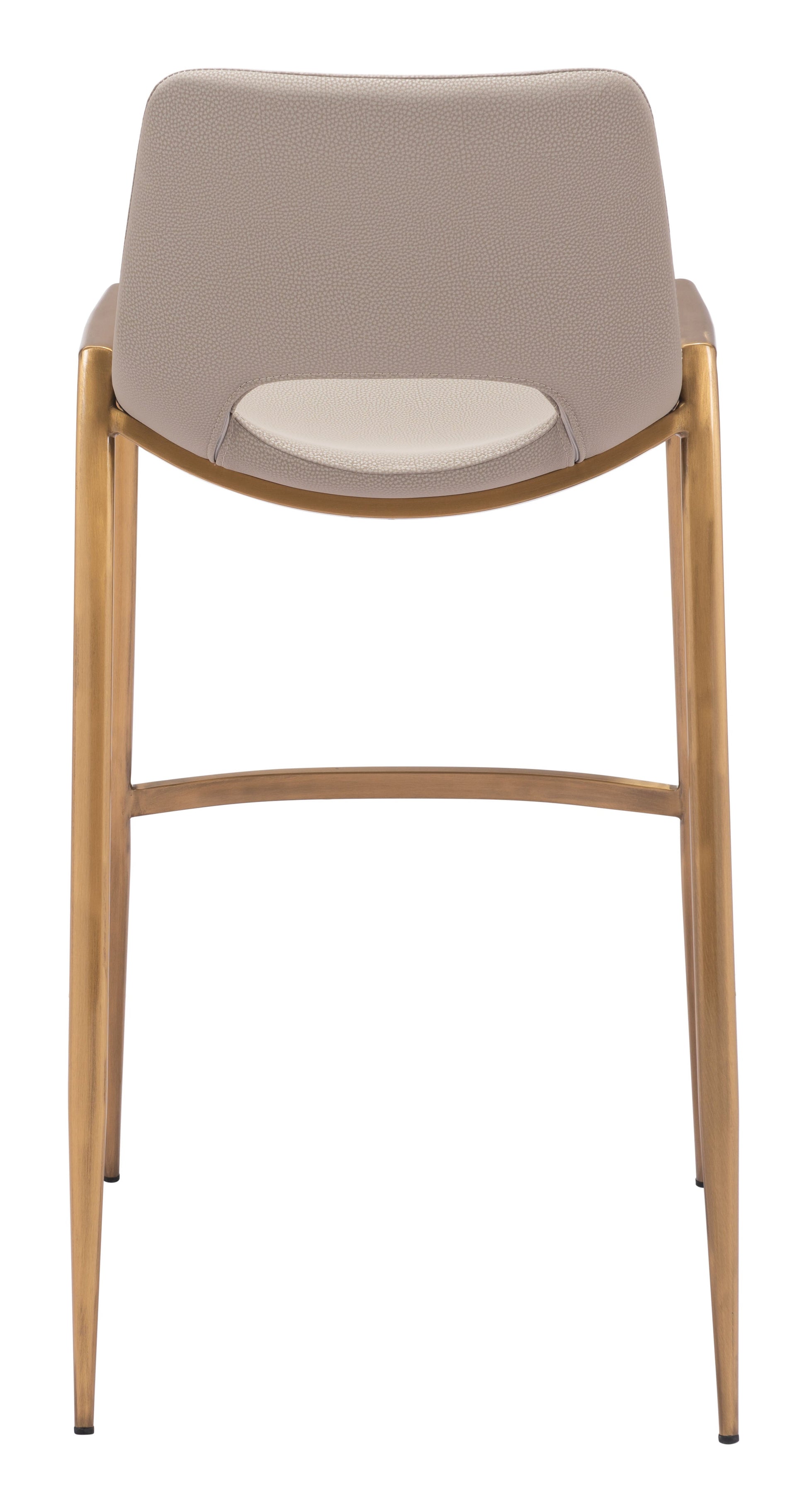Desi Beige & Gold Barstool (Set of 2) - Ornate Home