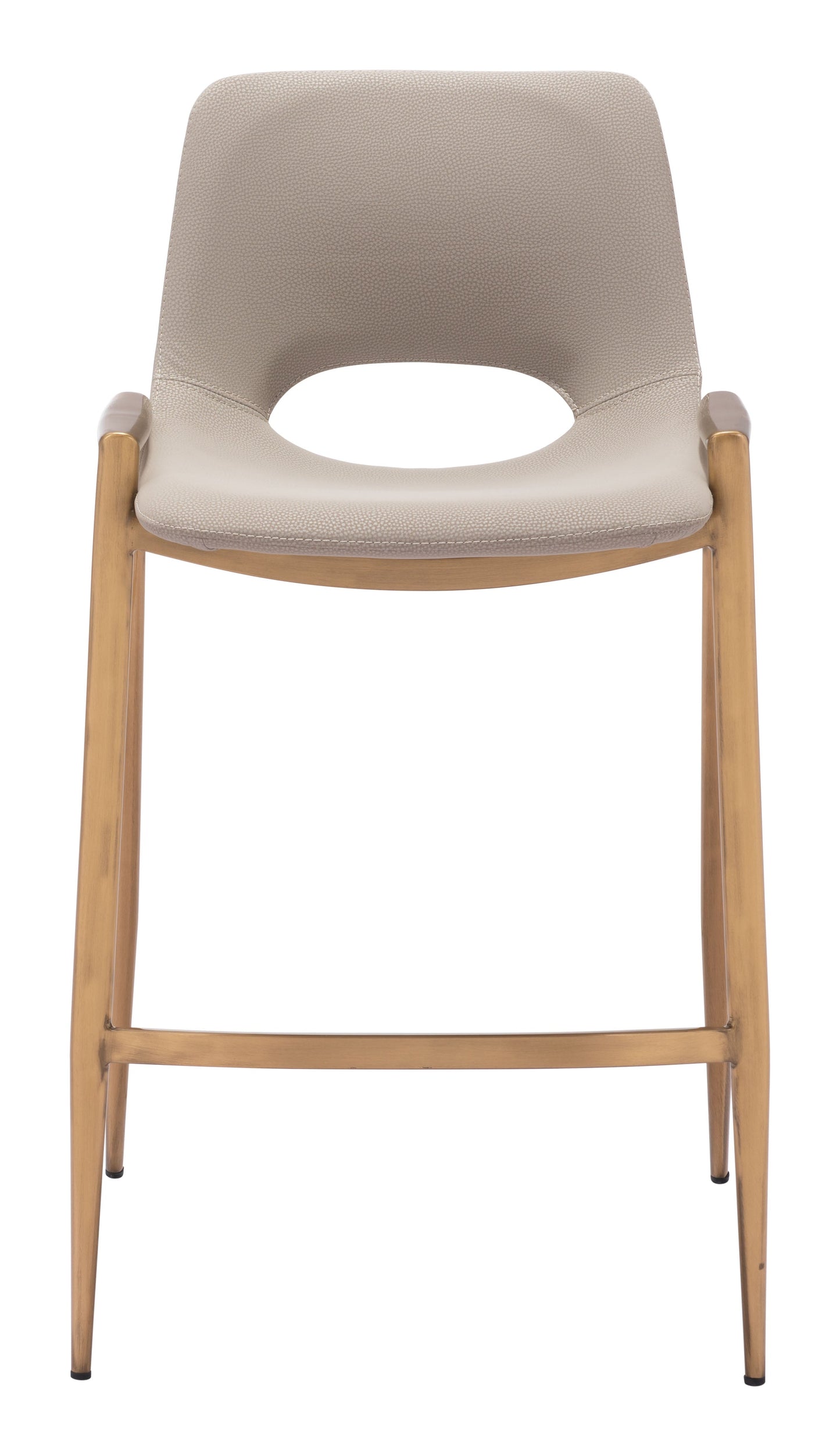 Desi Beige & Gold Counter Stool (Set of 2) - Ornate Home
