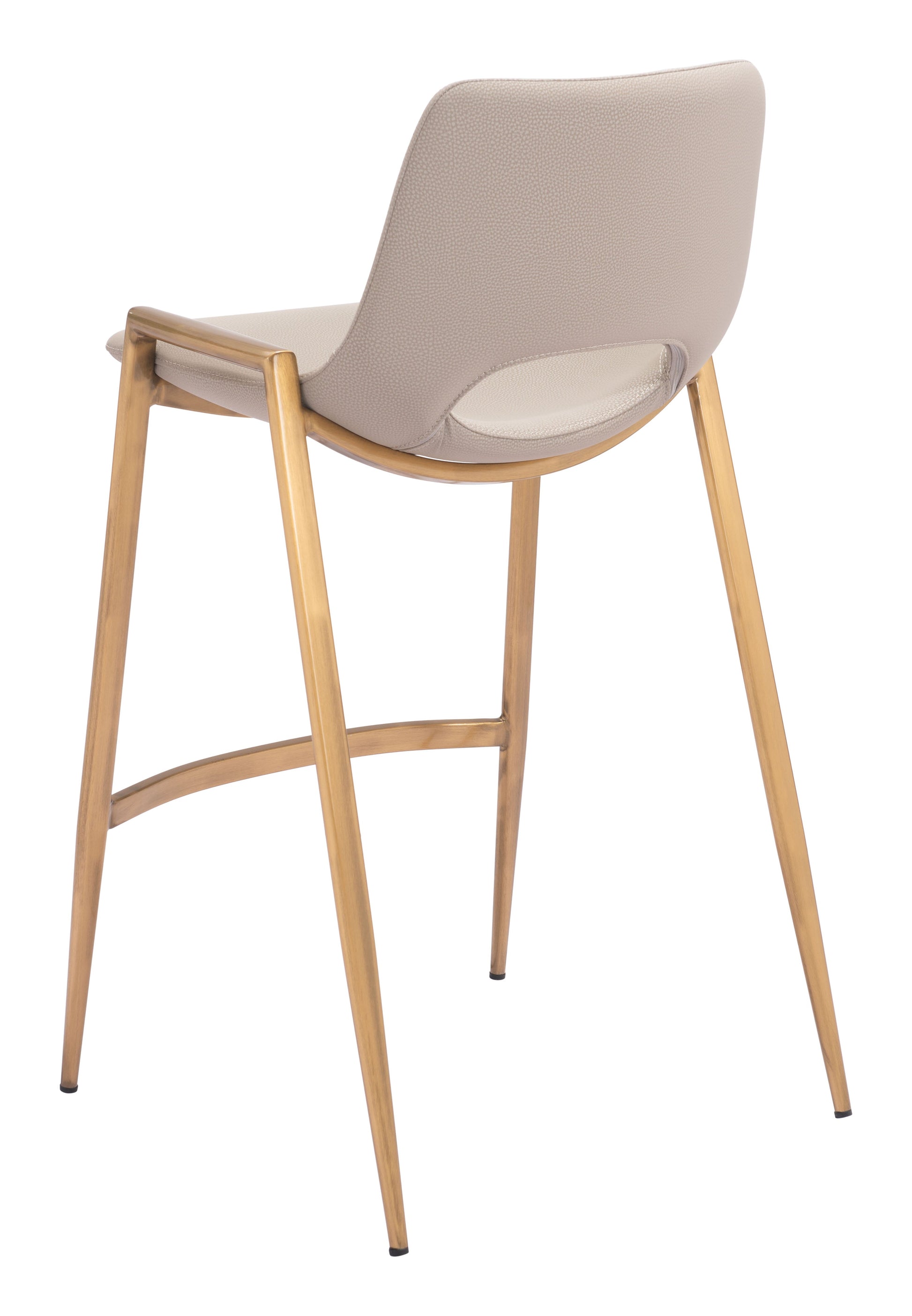 Desi Beige & Gold Counter Stool (Set of 2) - Ornate Home