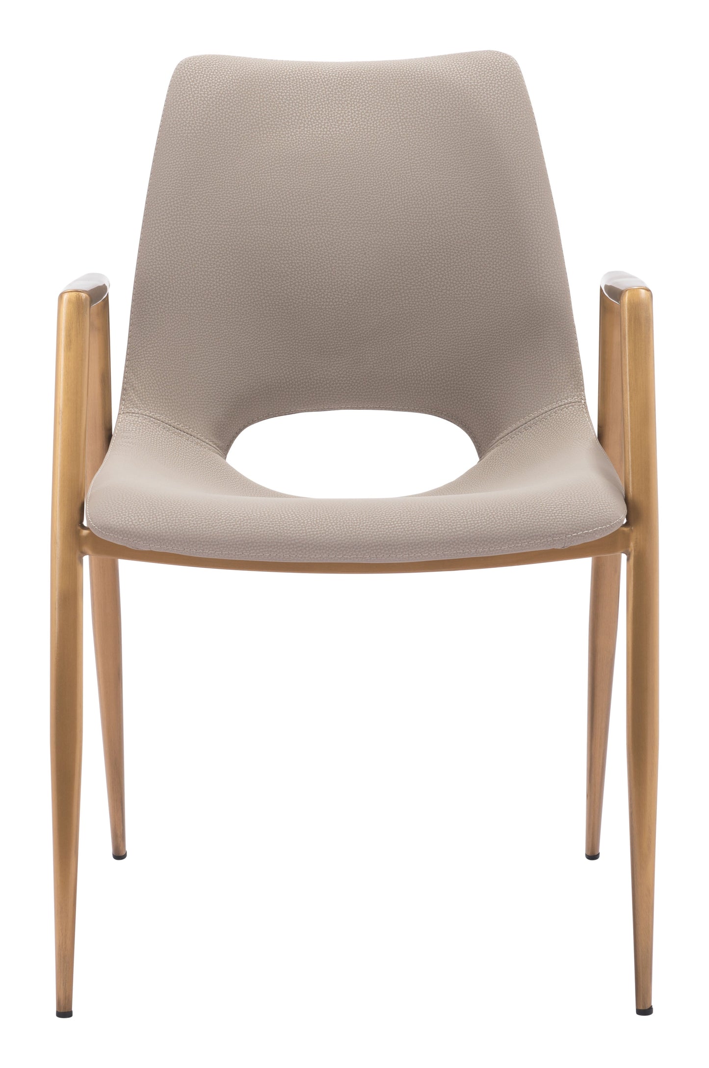 Desi Beige & Gold Dining Chair (Set of 2) - Ornate Home