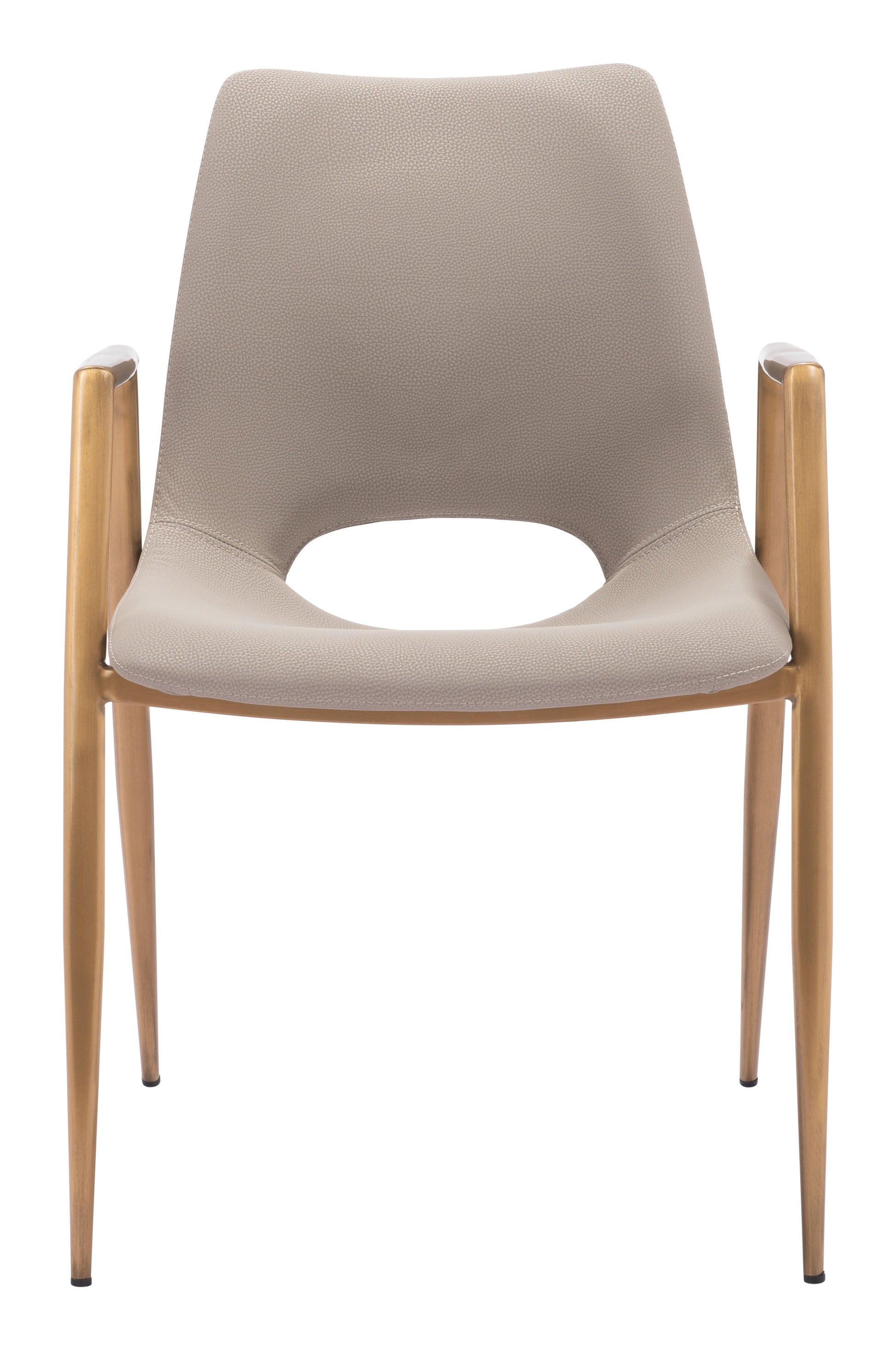 Desi Beige & Gold Dining Chair (Set of 2) - Ornate Home