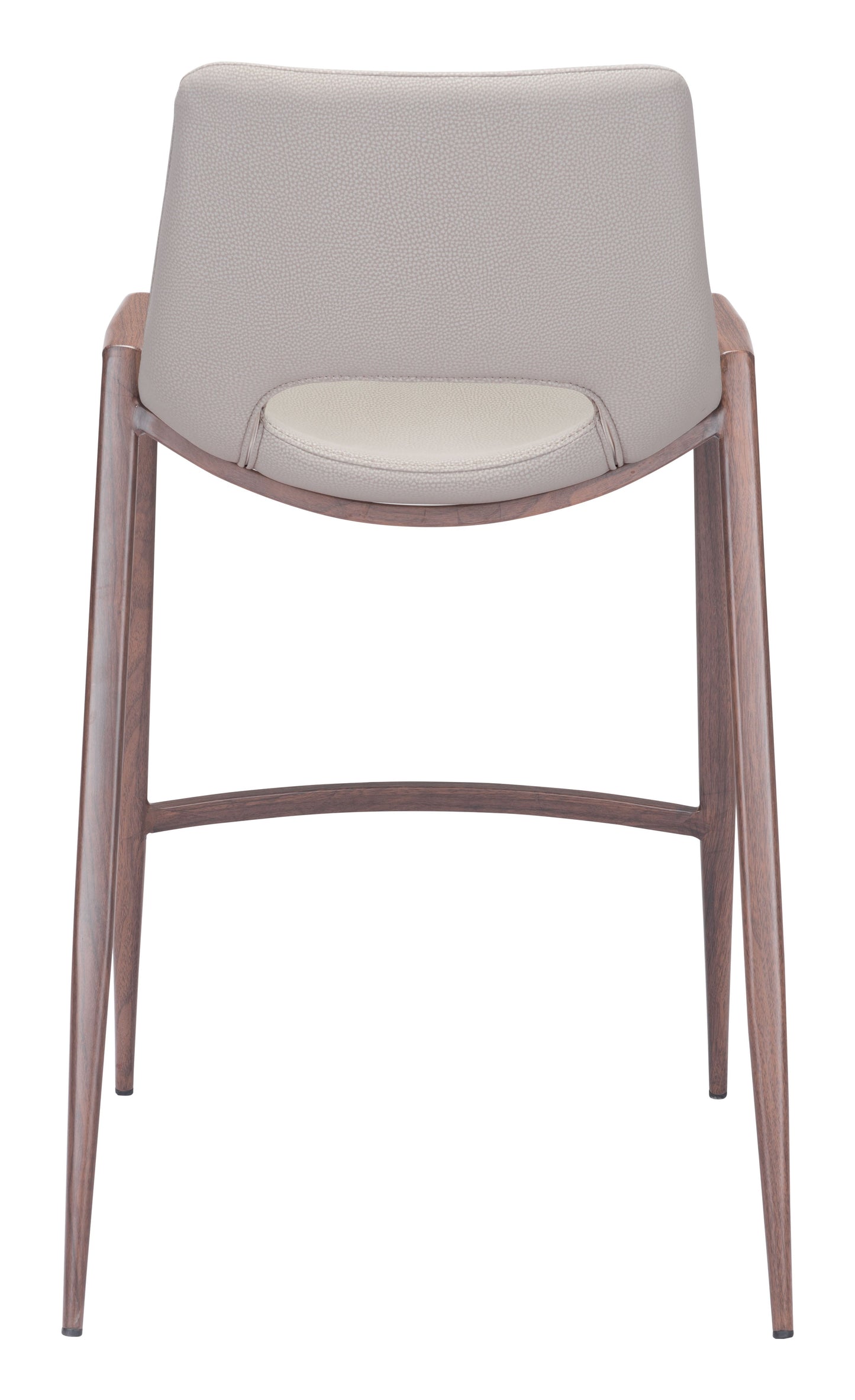 Desi Beige & Walnut Counter Stool (Set of 2) - Ornate Home